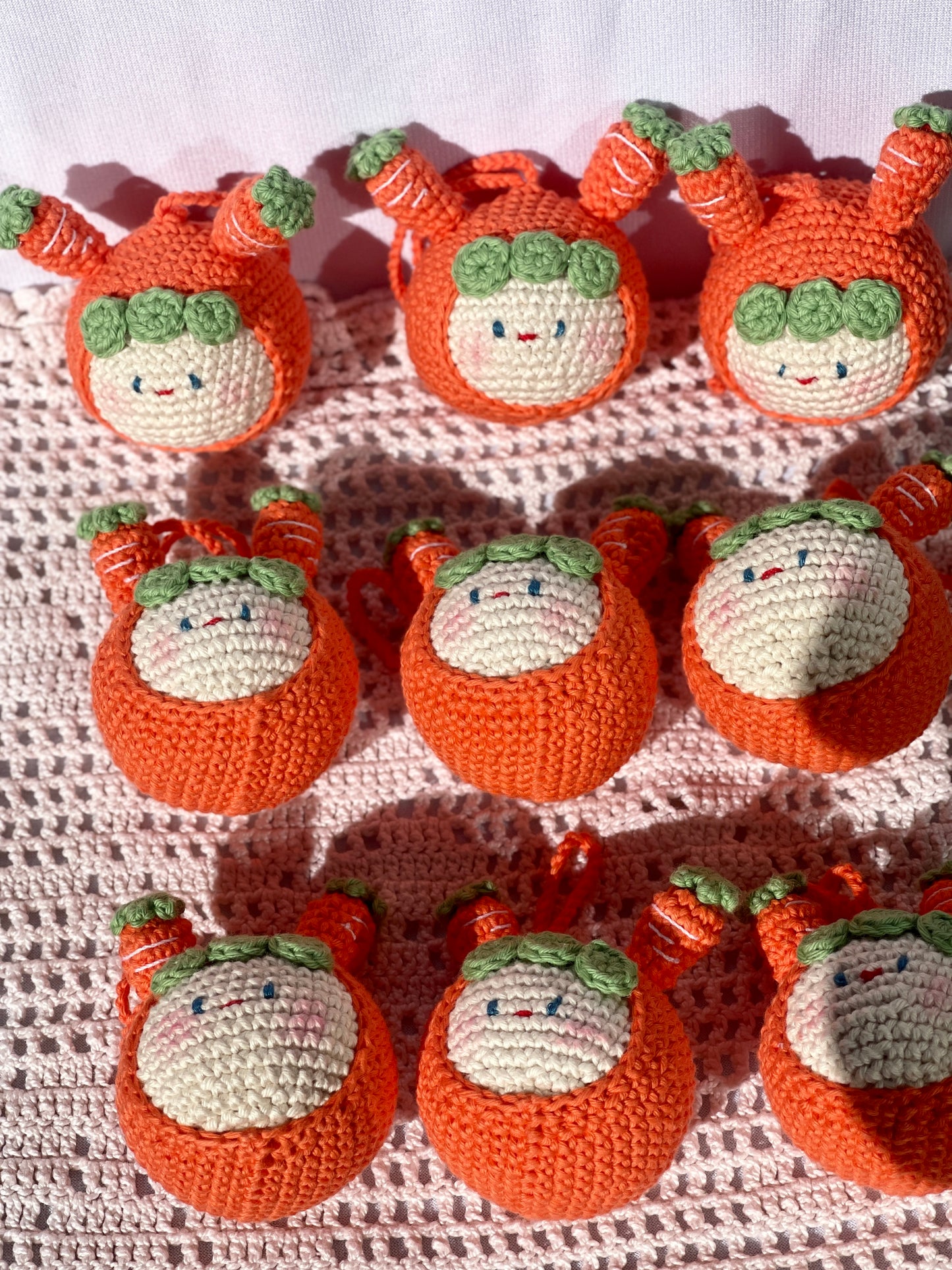 Cute face Character Crochet Keychain