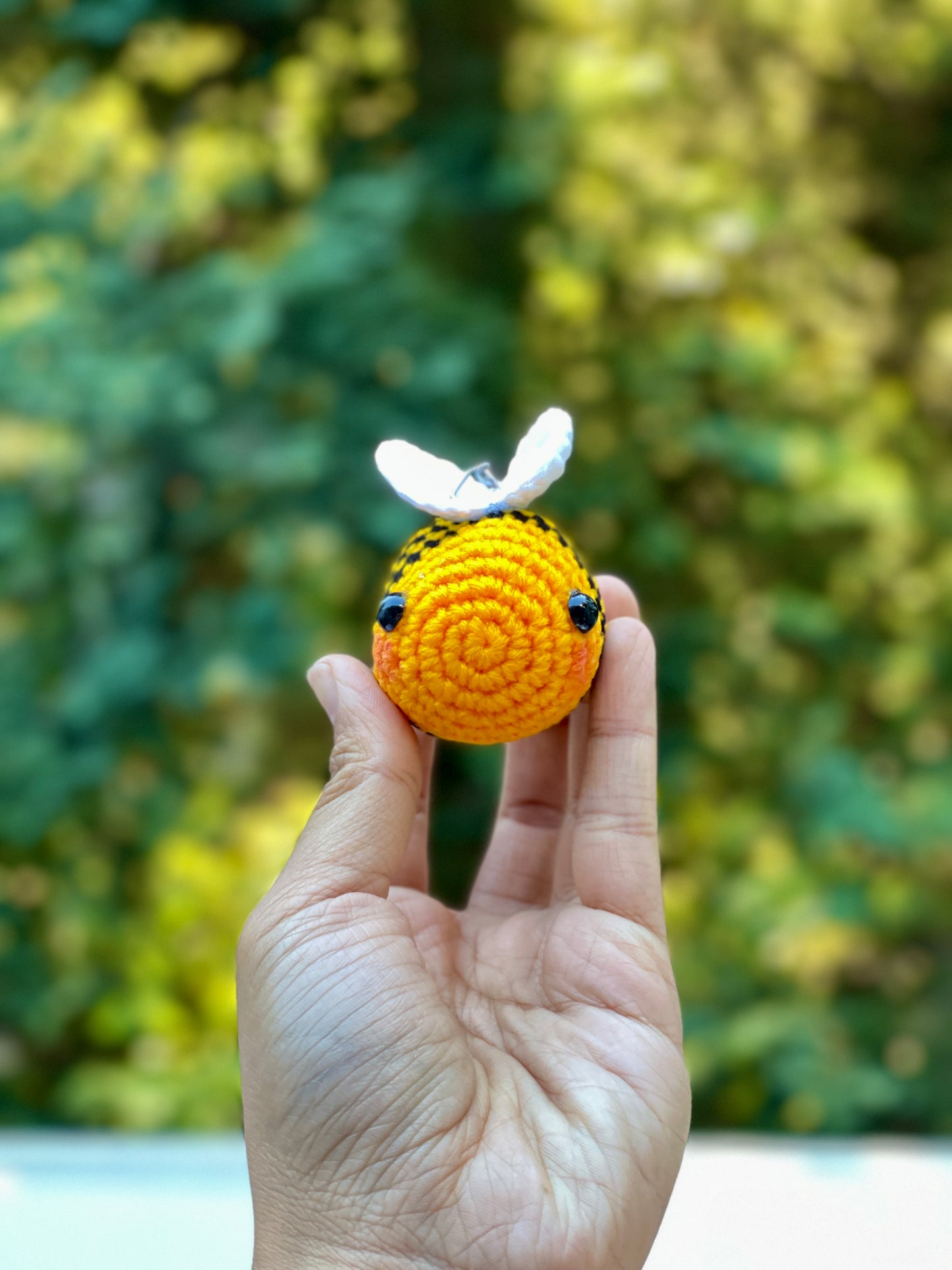 Be Whoever You Want to BEE Crochet Keychain