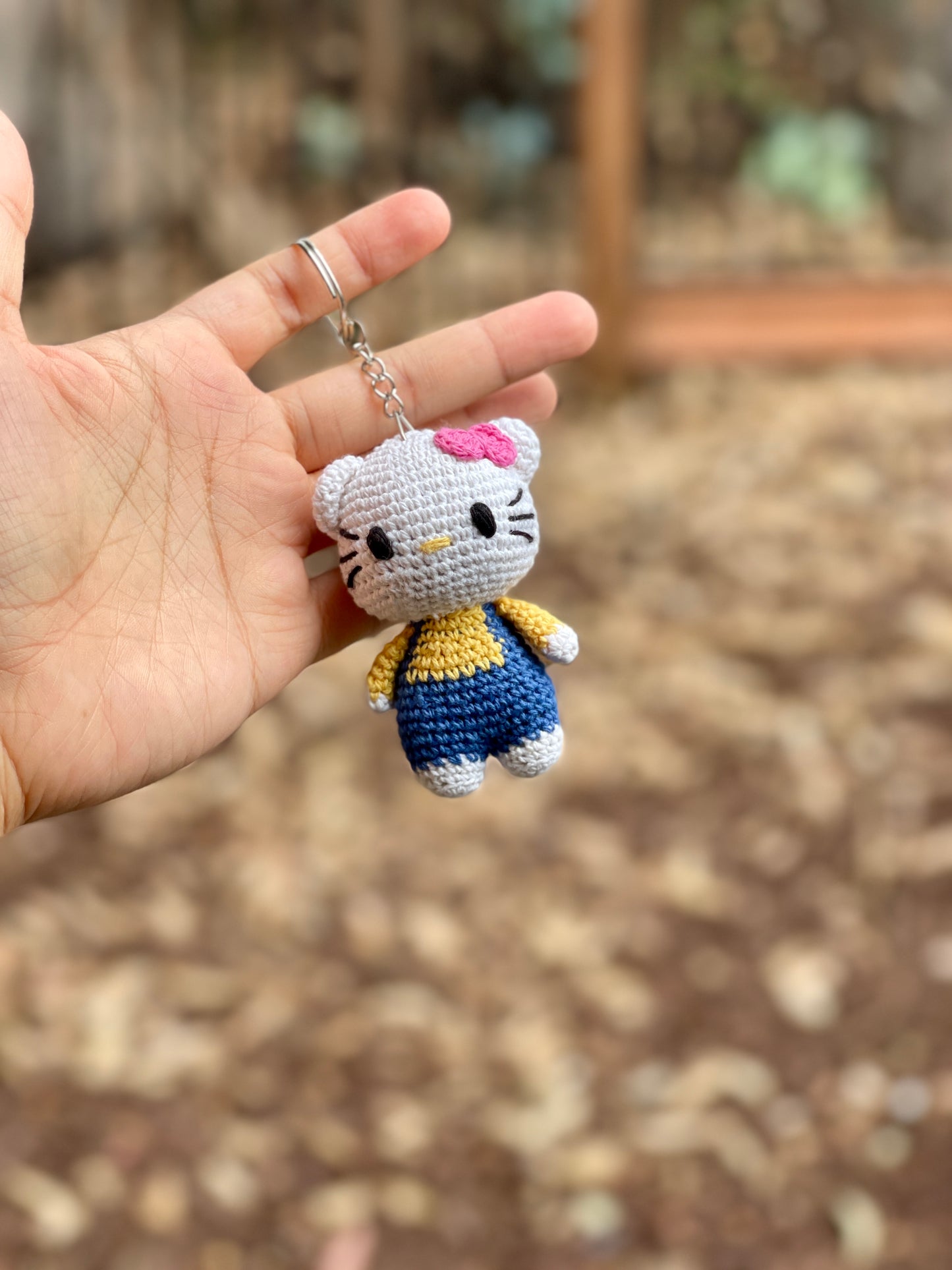 Small Hello Kitty Crochet Keychain