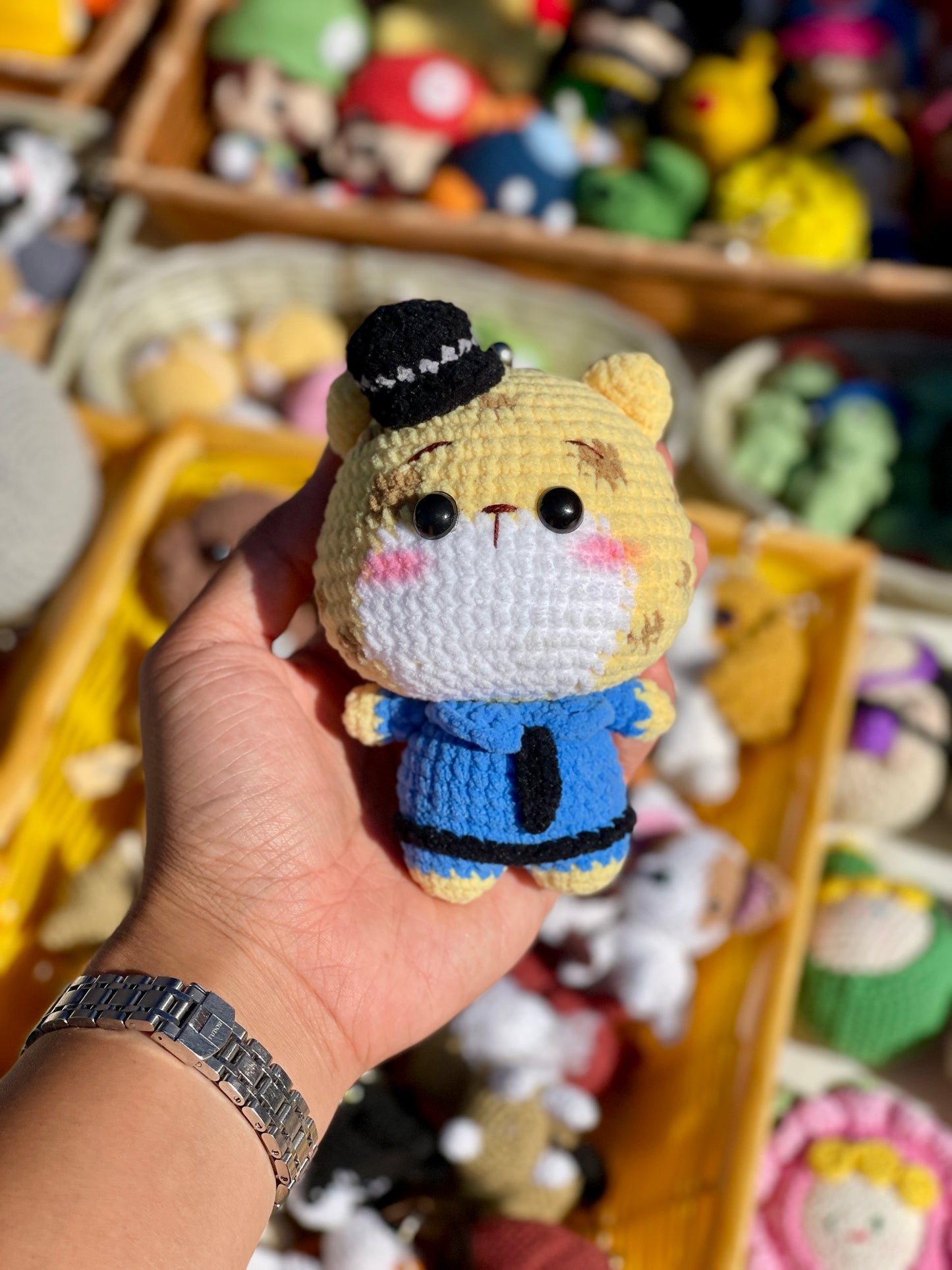 Animal on Duty crochet Keychain