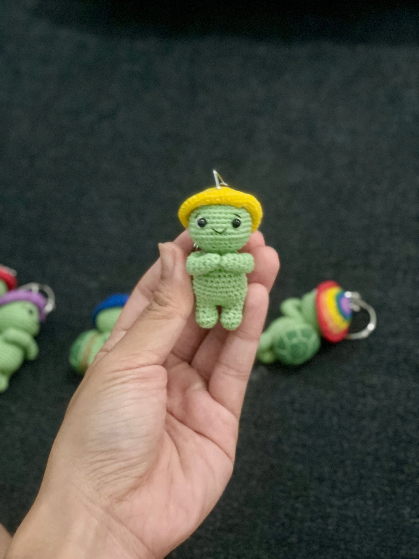Adorable Adventure Turtle Crochet Keychain