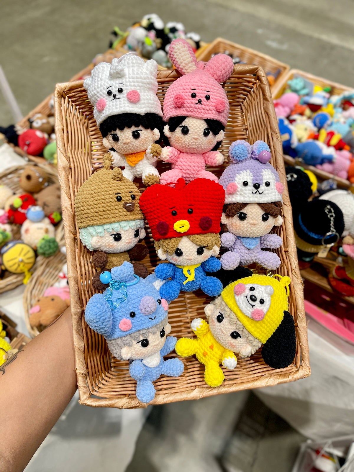 BTS + BT21 Crochet Keychain