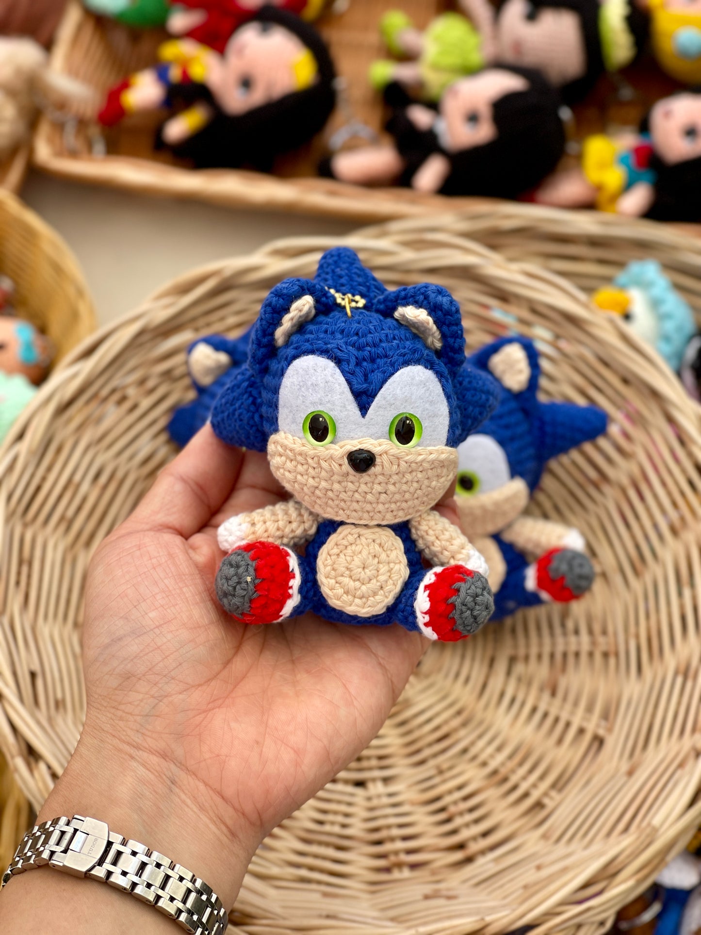 Sonic The Hedgehog Crochet Keychain