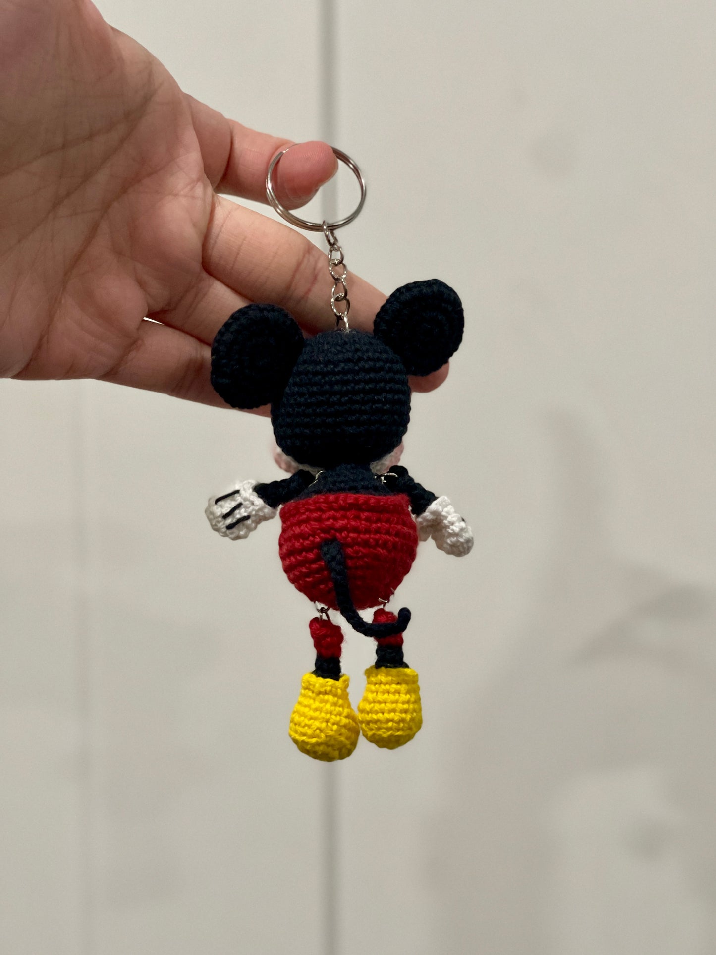 Small Mickey Mouse Crochet Keychain