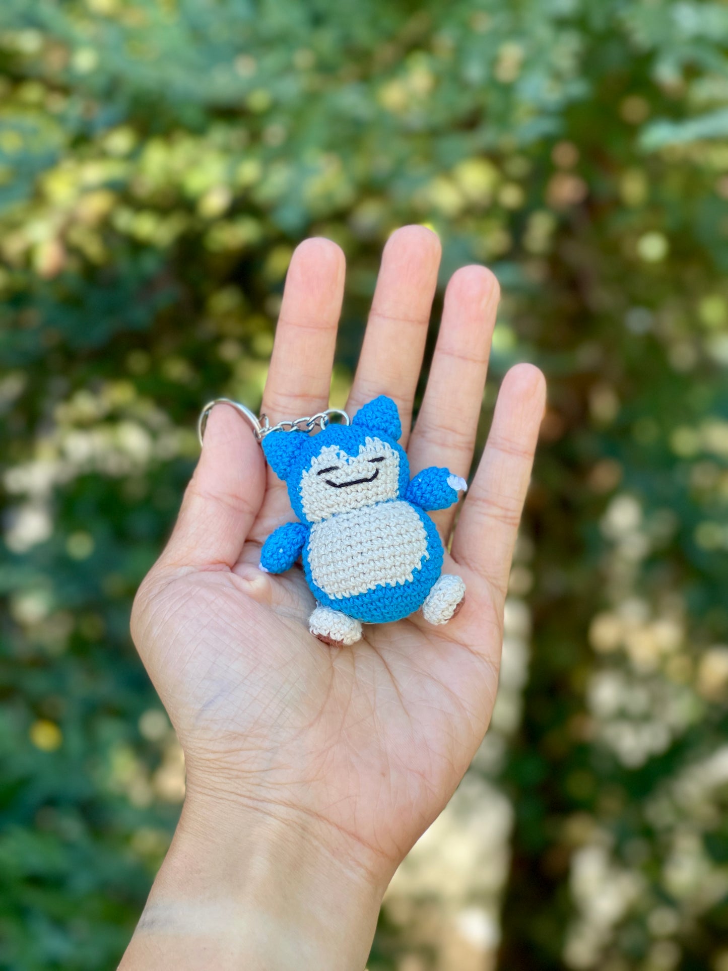 Small Snorlax Crochet Keychain