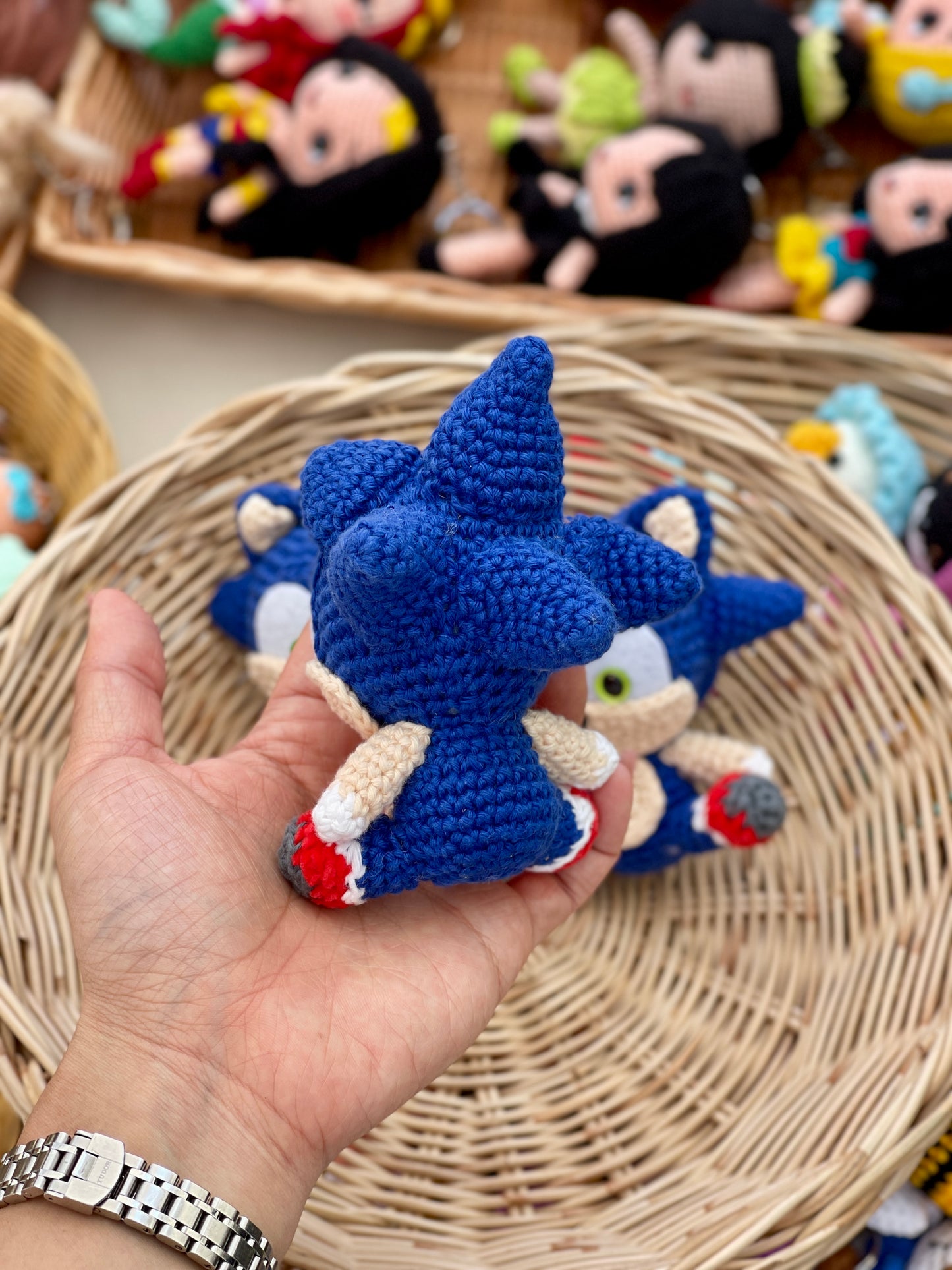 Sonic The Hedgehog Crochet Keychain
