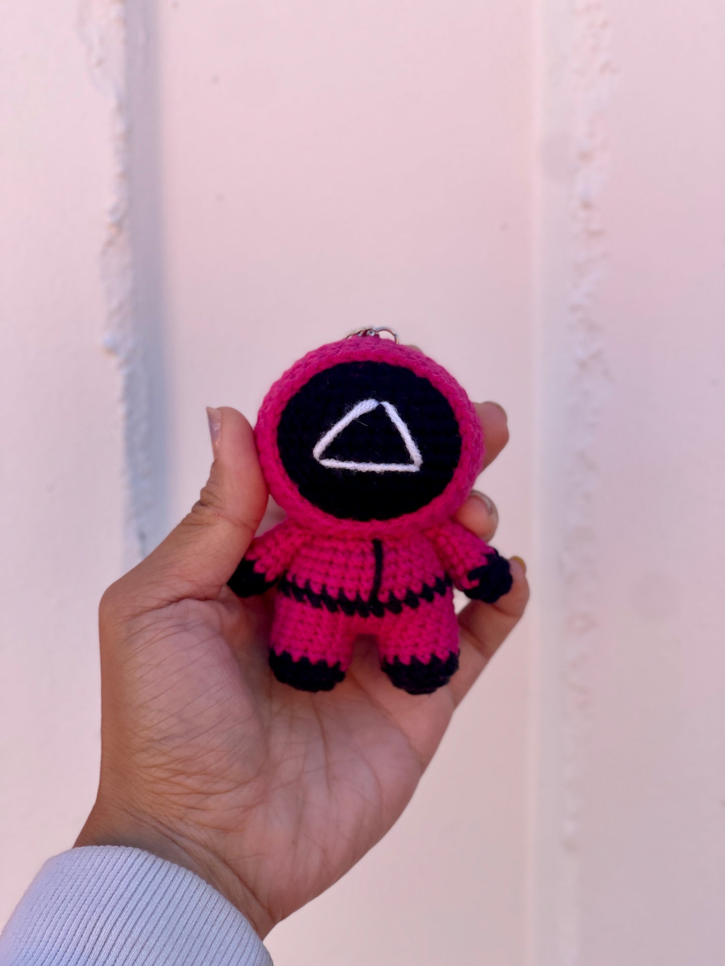 Squid Game Worker Crochet Keychain