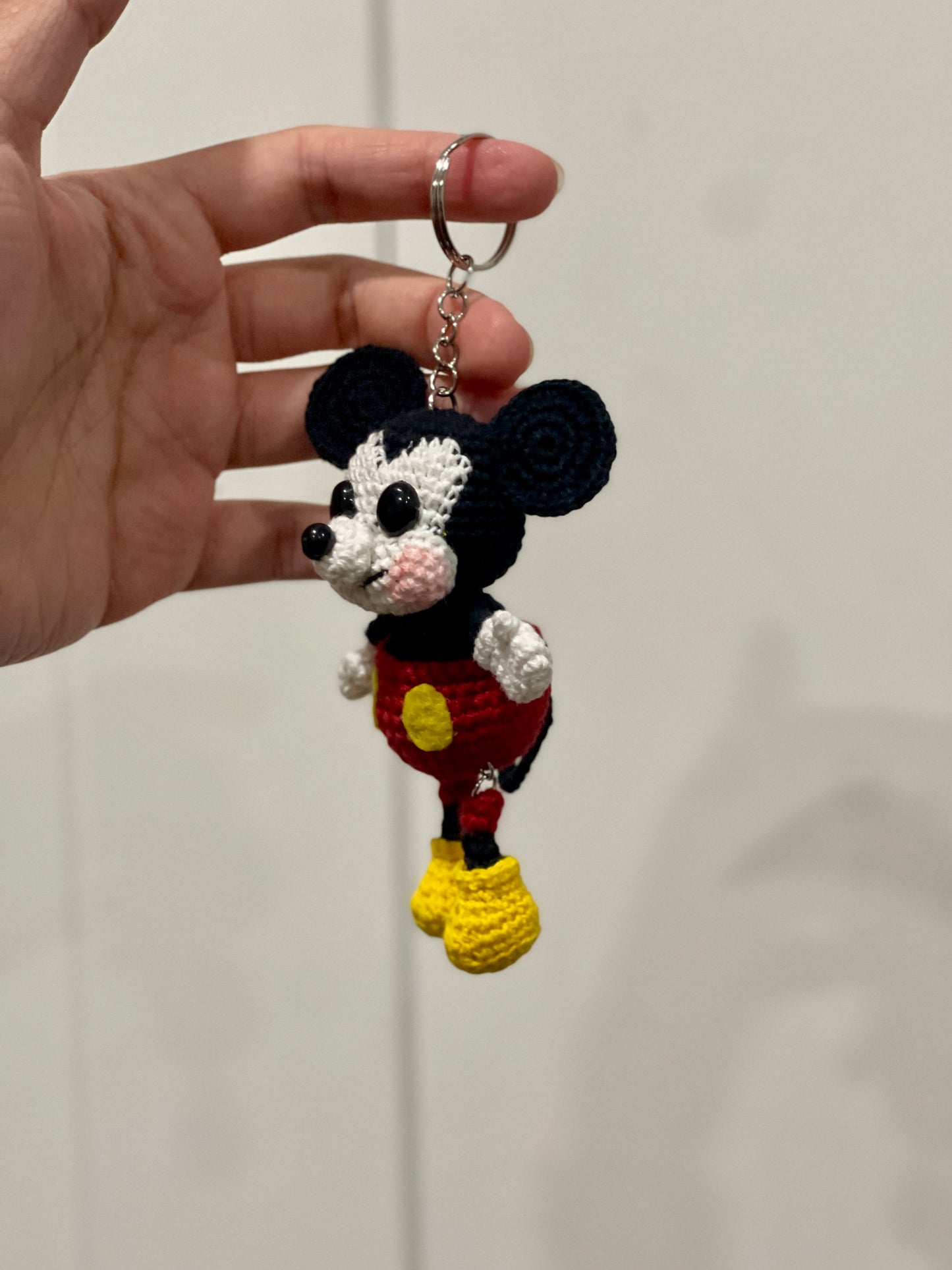 Small Mickey Mouse Crochet Keychain