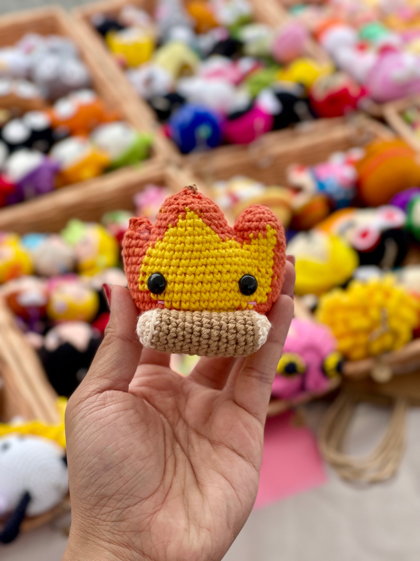 Calcifer : Howl’s Moving Castle Crochet Keychain