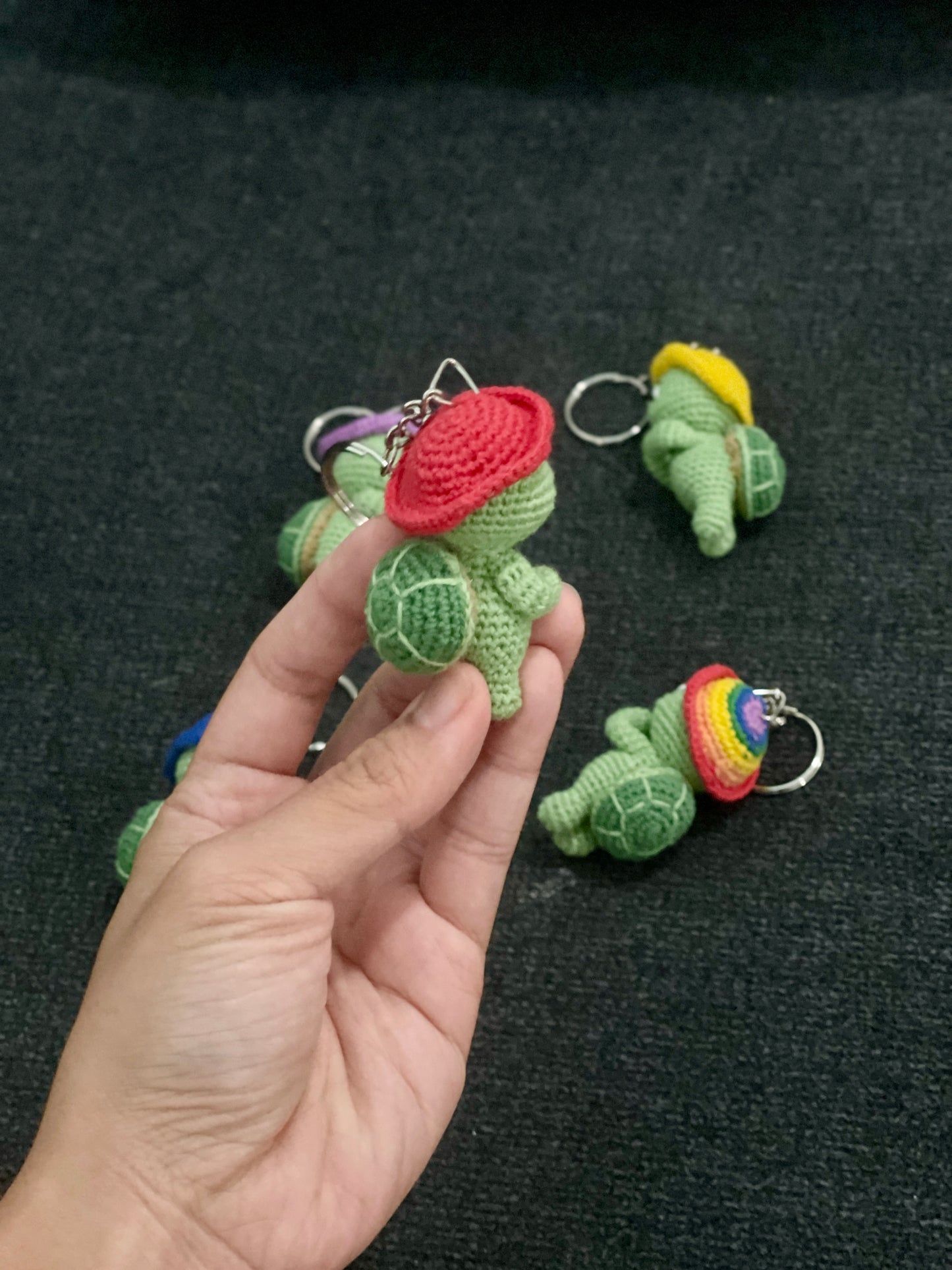 Adorable Adventure Turtle Crochet Keychain