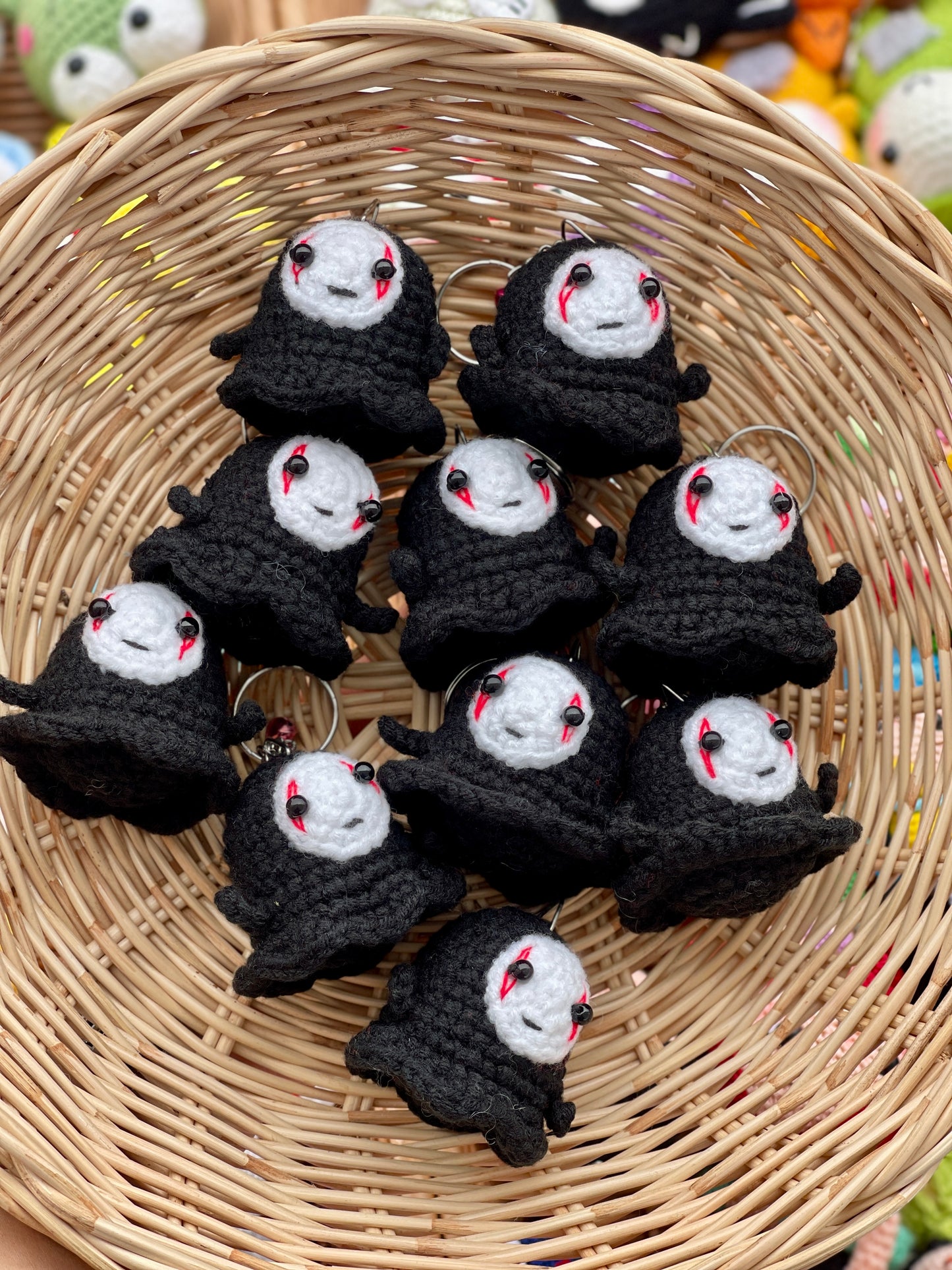 No-Face Spirited Away Crochet Keychain
