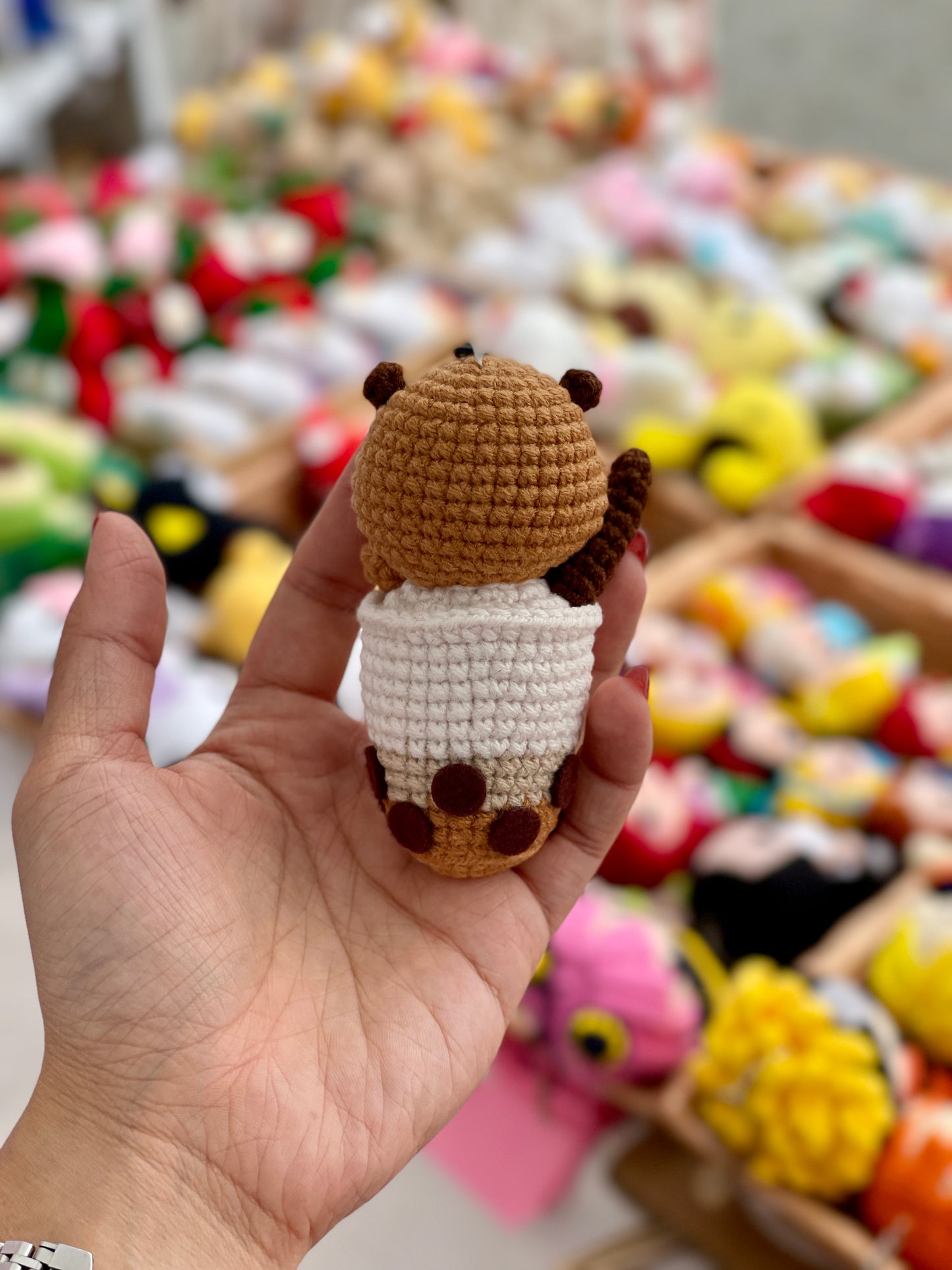 Capyboba Crochet Keychain