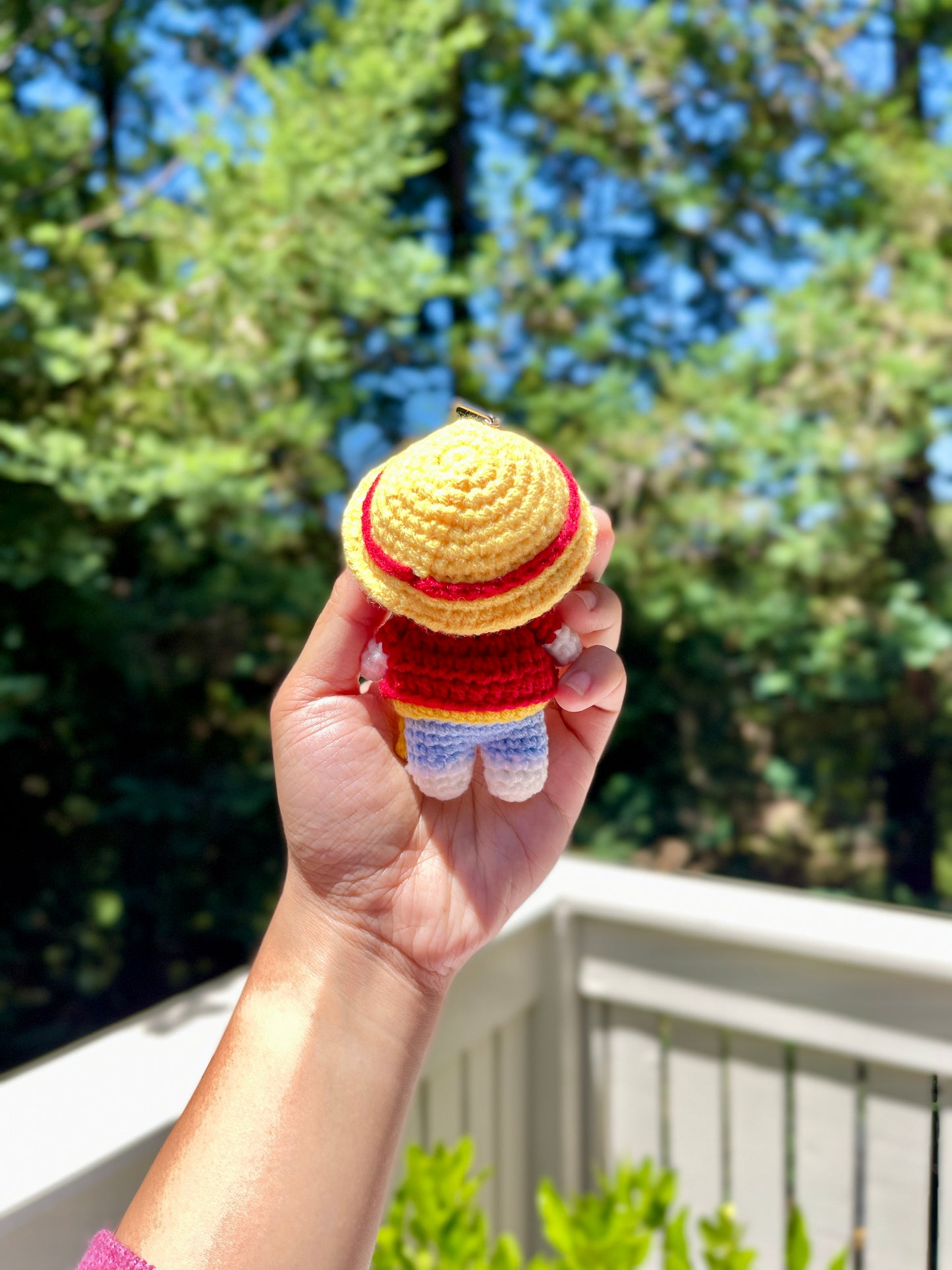 Time Skip Luffy One Piece Crochet Doll Keychain