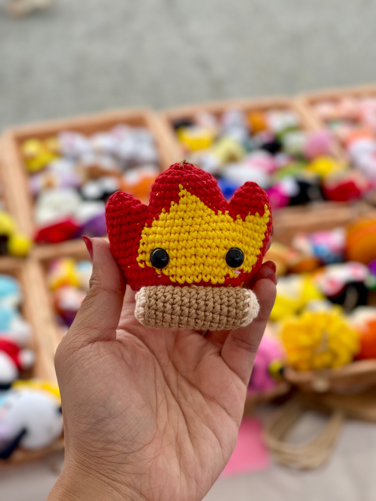 Calcifer : Howl’s Moving Castle Crochet Keychain