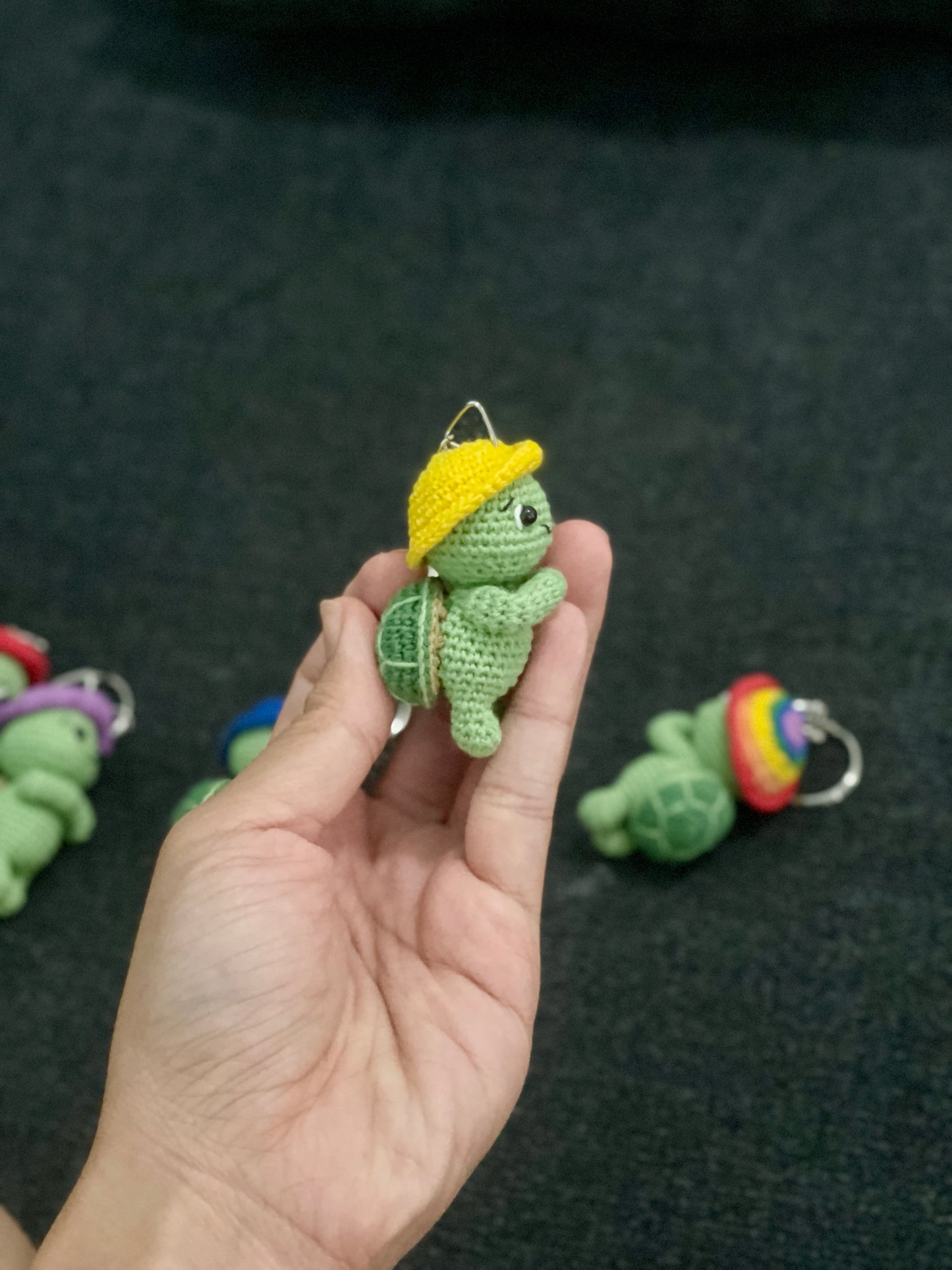 Adorable Adventure Turtle Crochet Keychain
