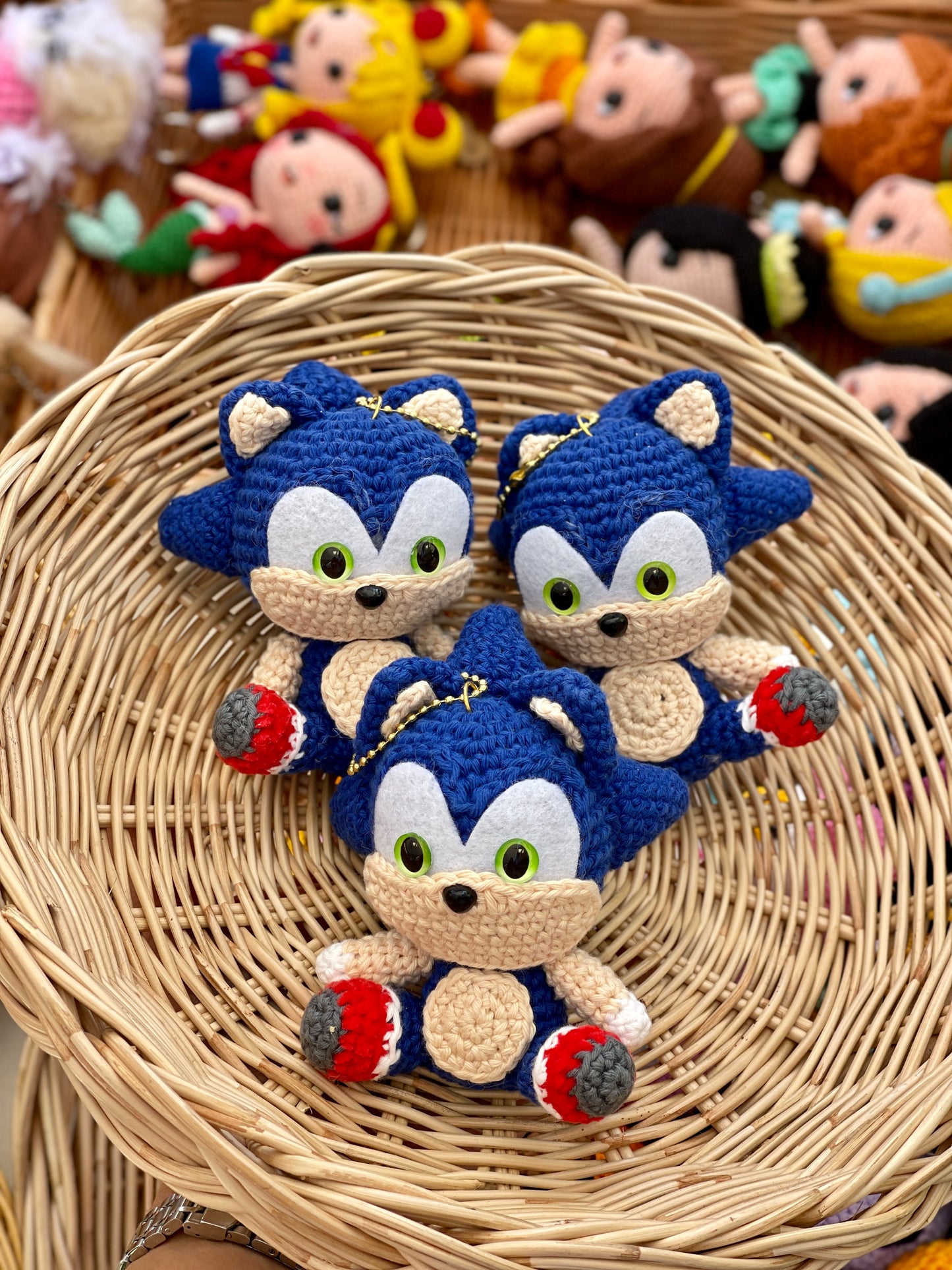 Sonic The Hedgehog Crochet Keychain