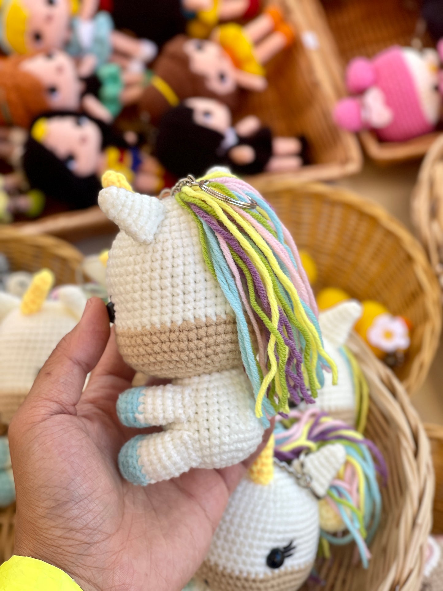 Unicorn Crochet Doll Keychain