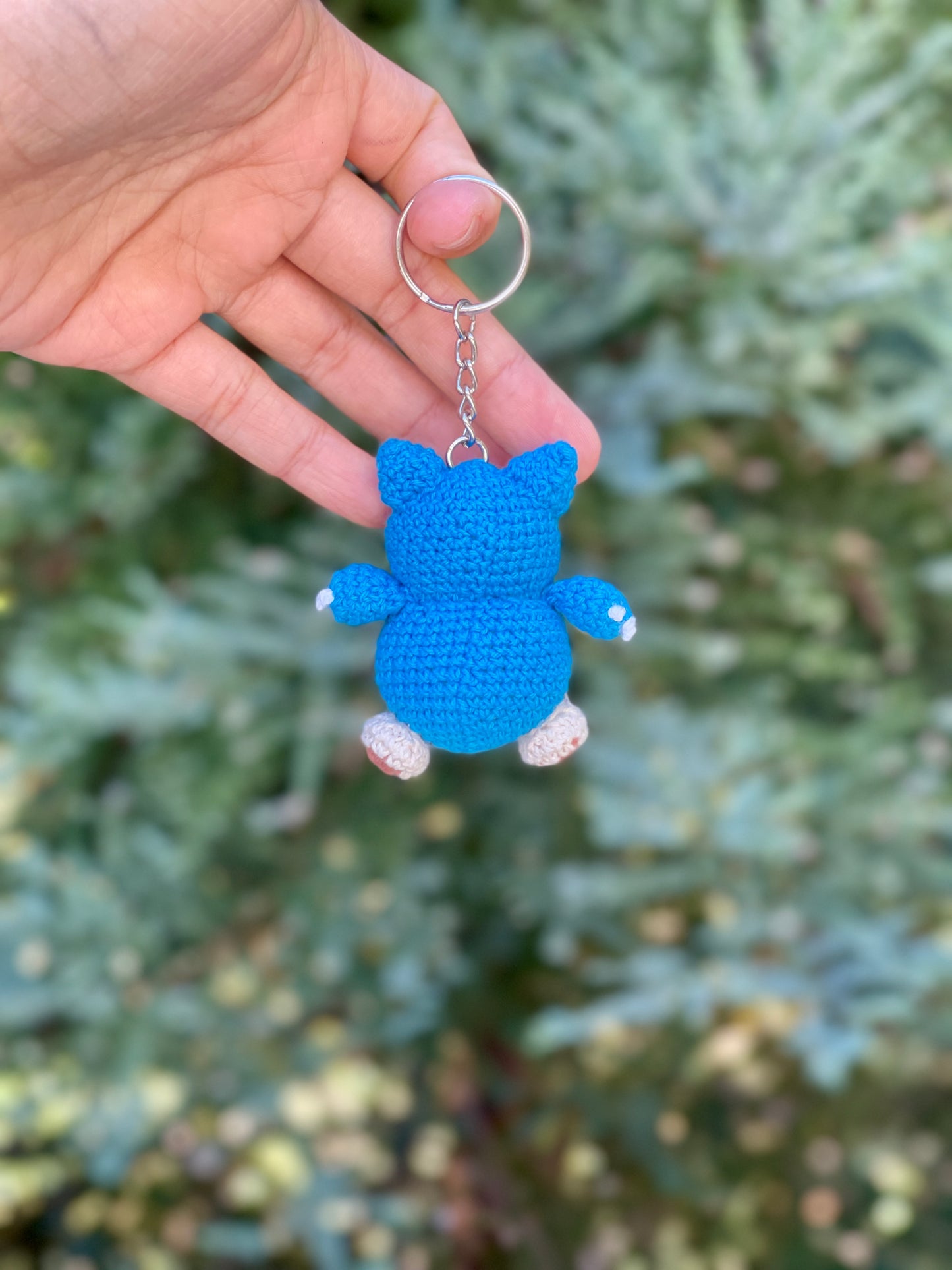 Small Snorlax Crochet Keychain