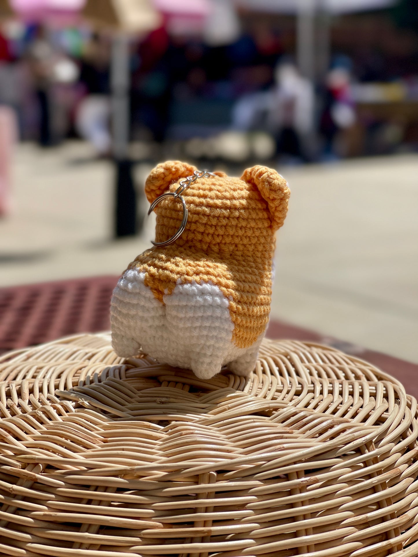 Corgi Dog Crochet Keychain