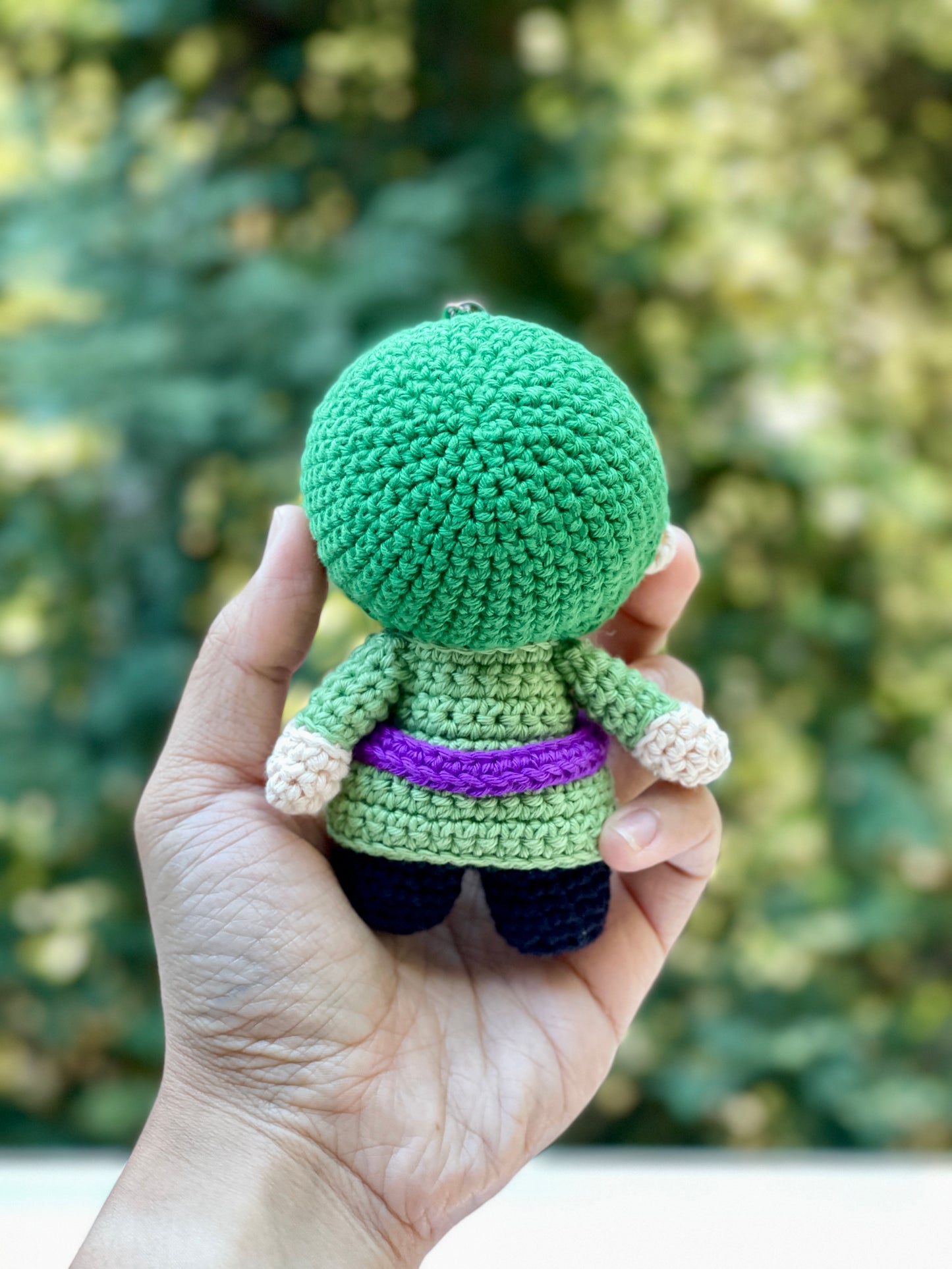 Zoro One Piece Crochet Doll Keychain