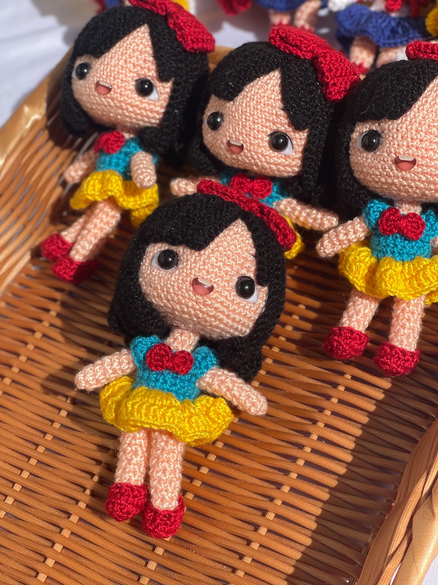 Princess Snow White Crochet Doll Keychain