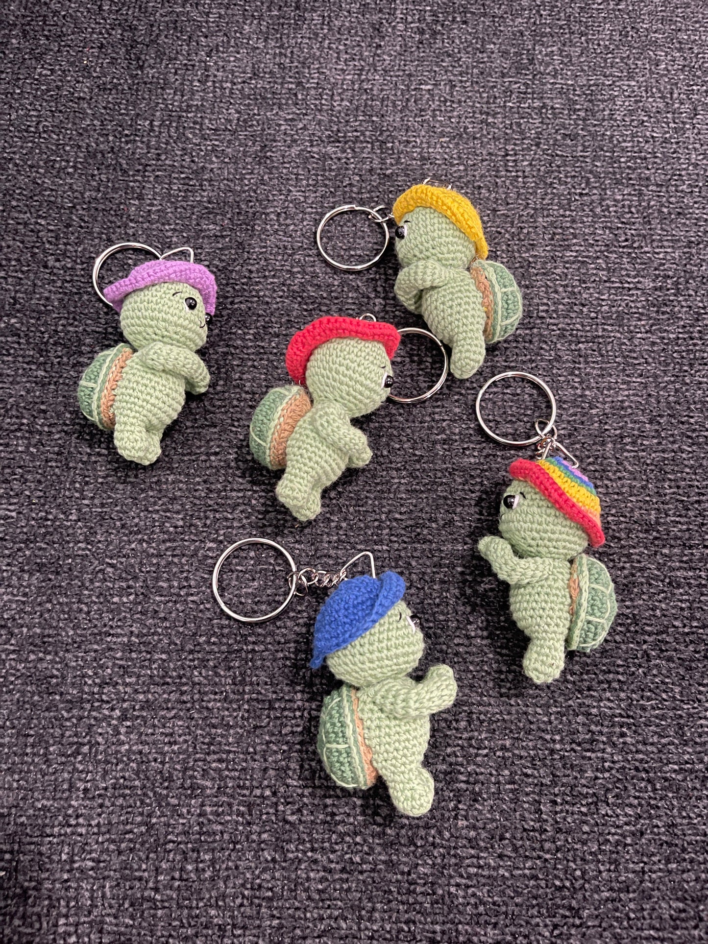 Adorable Adventure Turtle Crochet Keychain