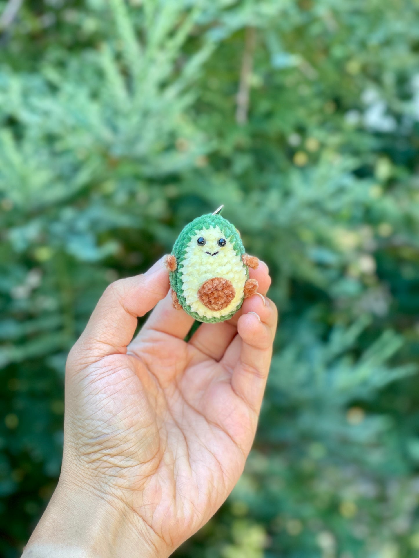 Baby Avocado Crochet Keychain