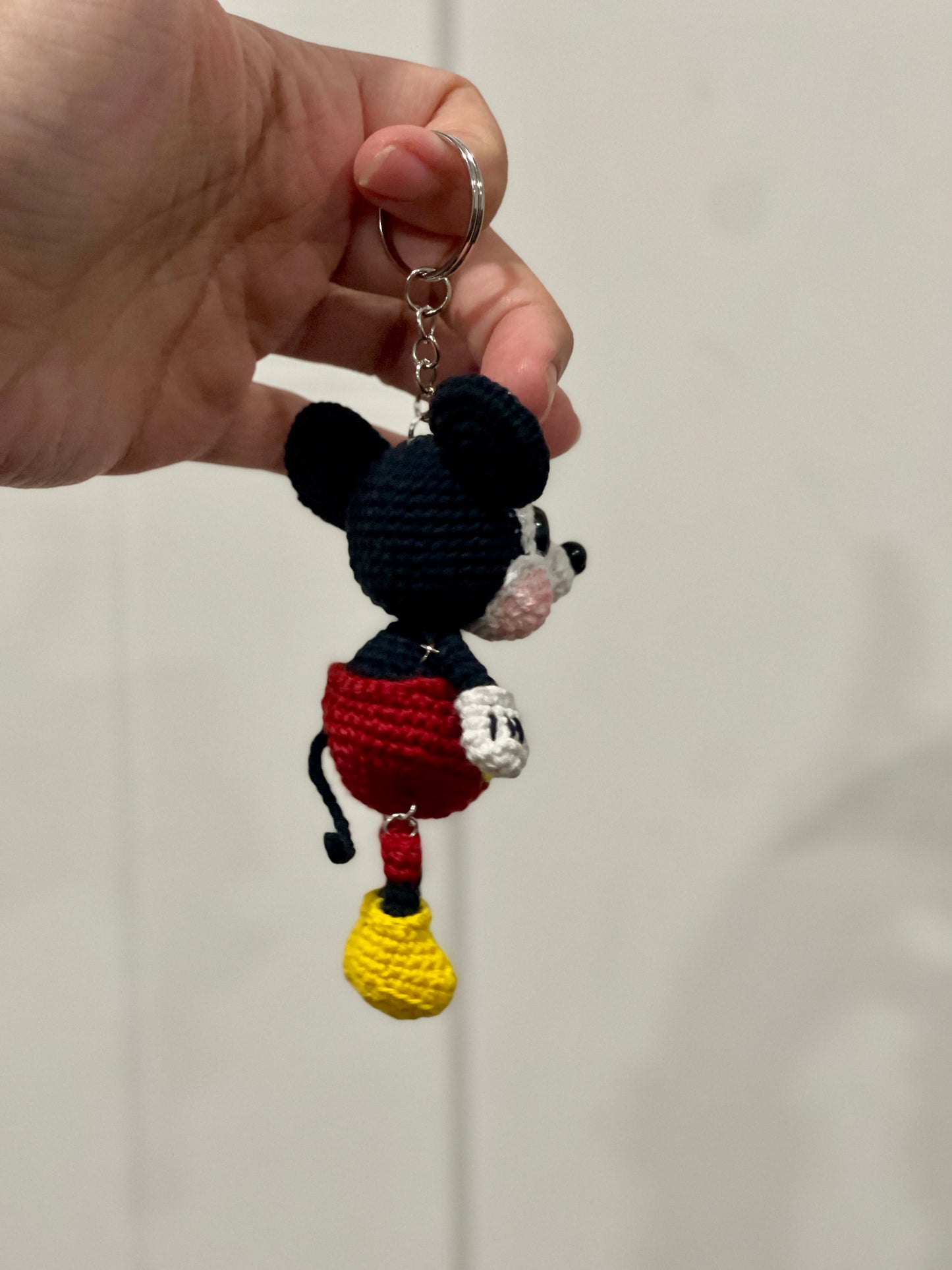 Small Mickey Mouse Crochet Keychain