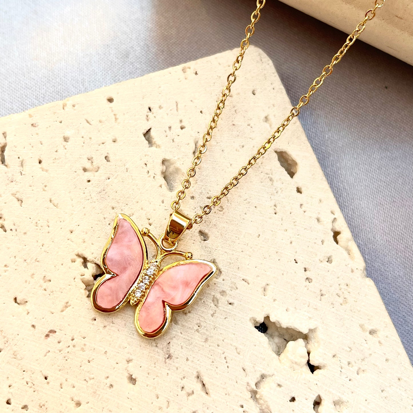 Big Butterfly Pendant Necklace