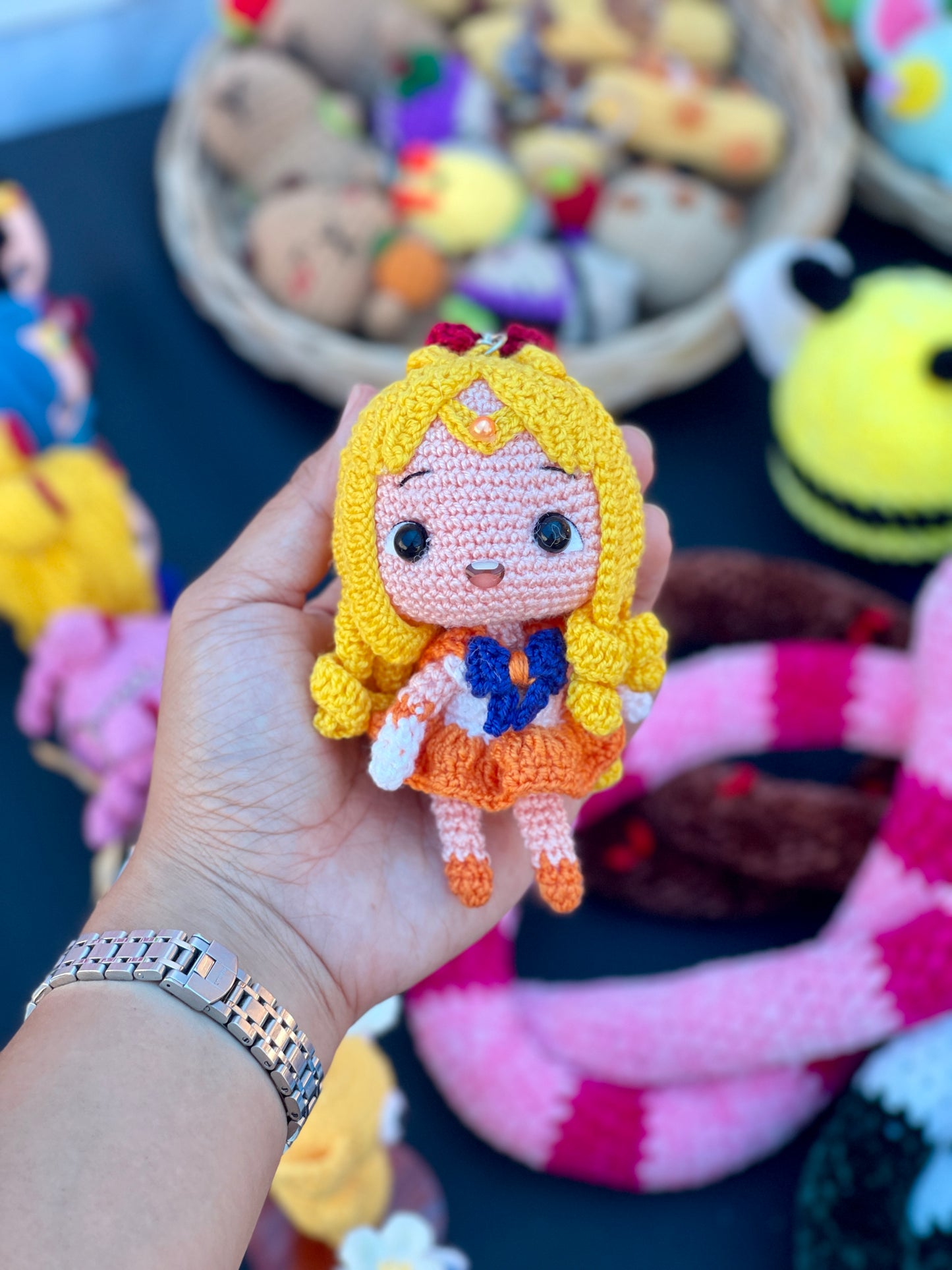 Magical Warrior Crochet Keychain
