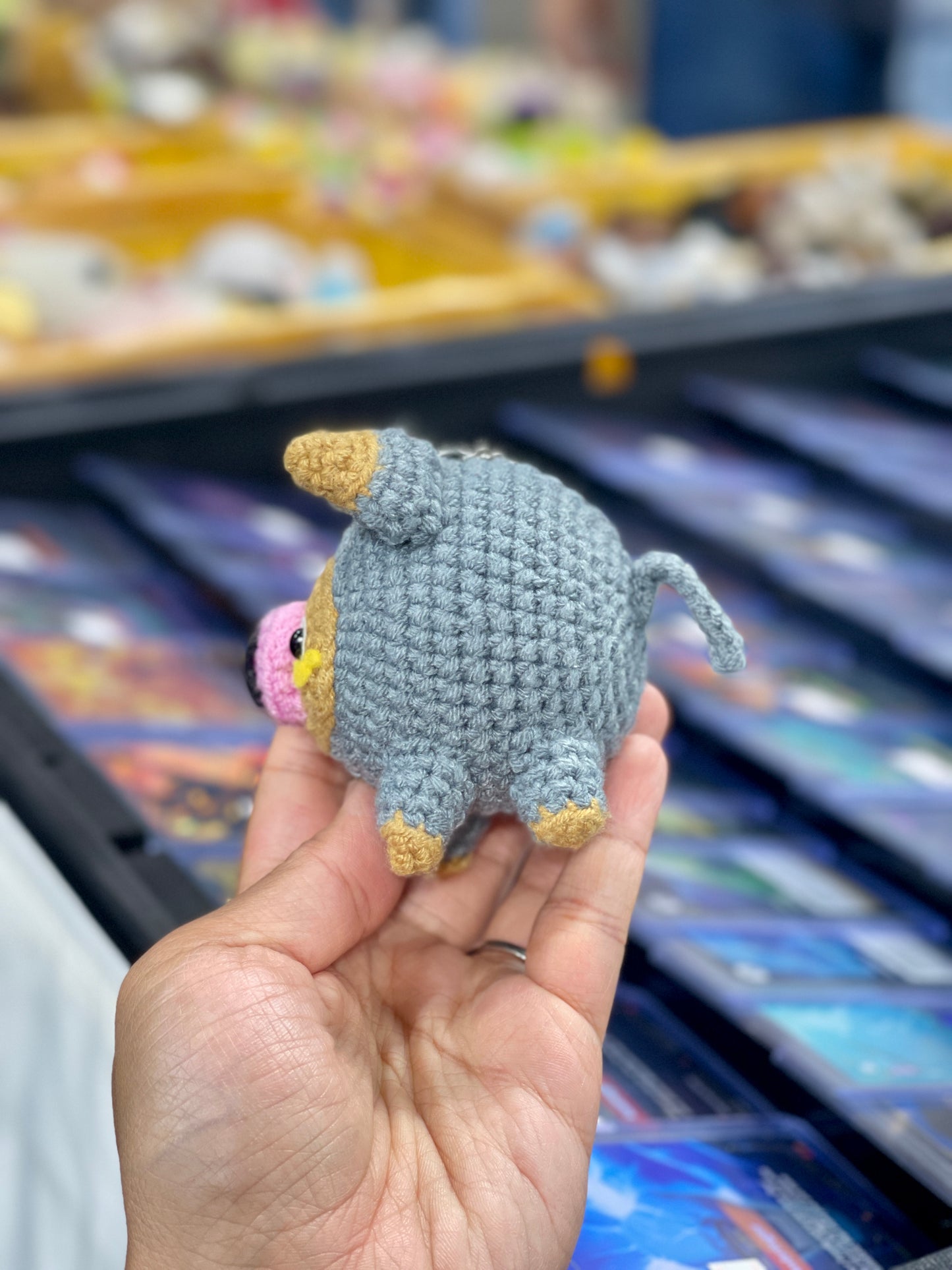 Lechonk Pokemon Crochet Keychain