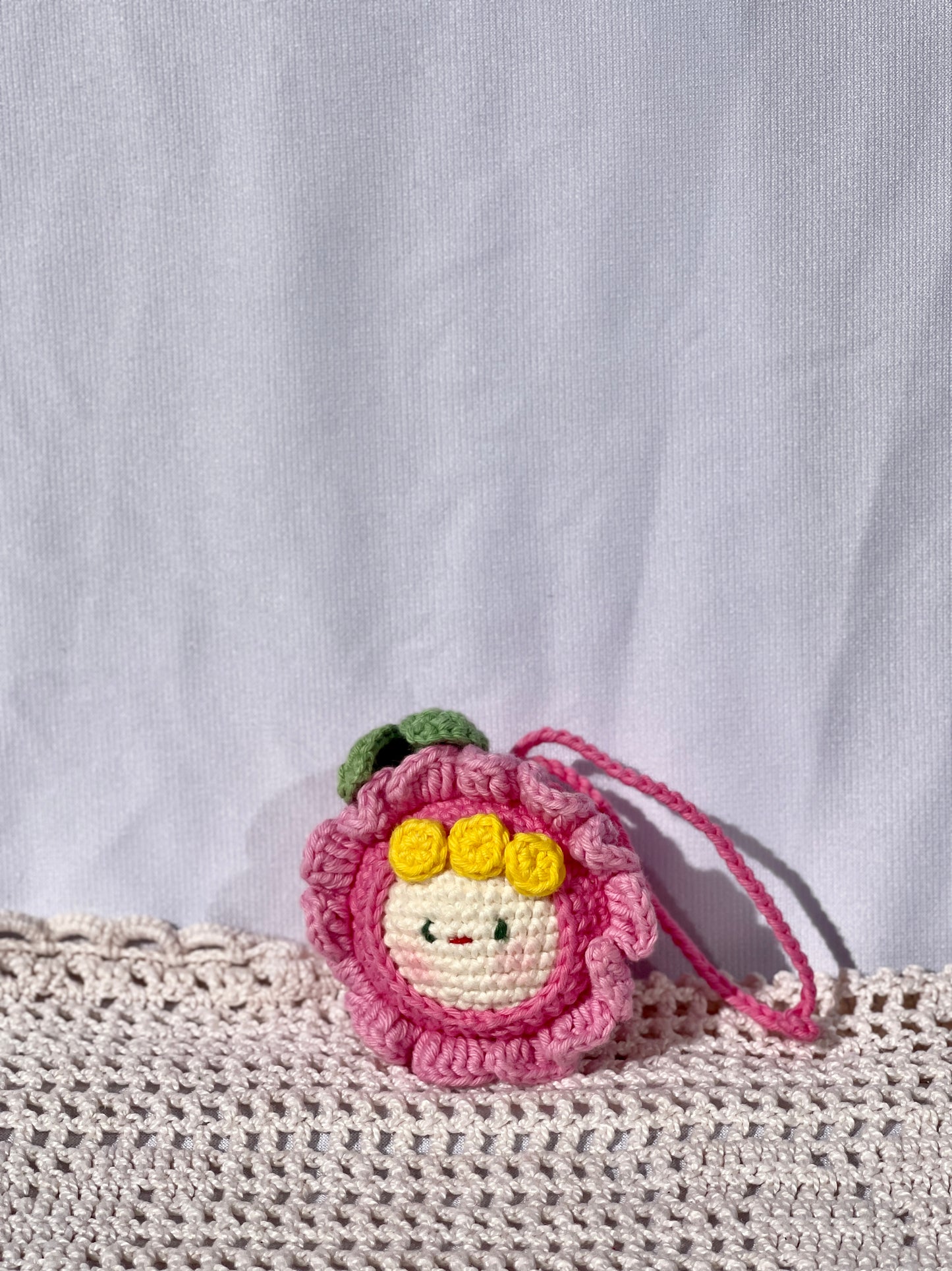 Cute face Character Crochet Keychain