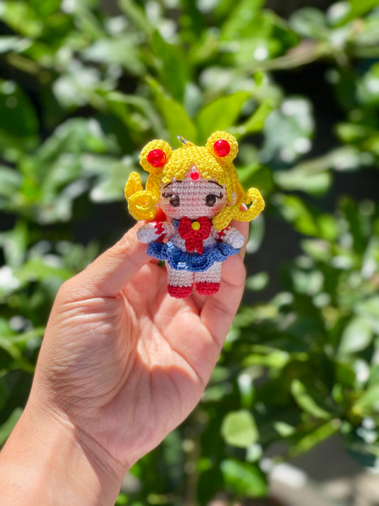 Sailor Moon DMC Tread Crochet Keychain