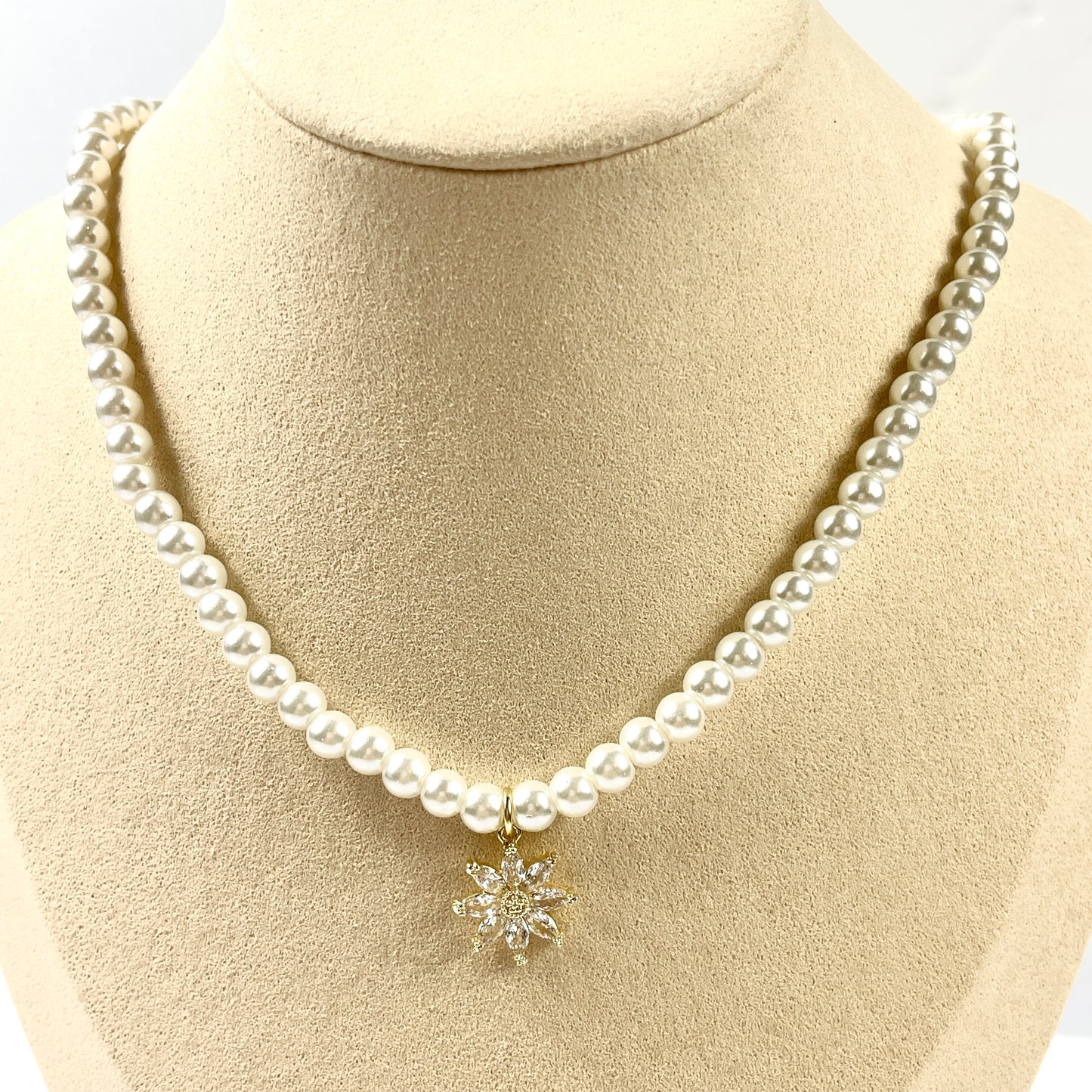 Pearl Bead with Cute Charm Necklace