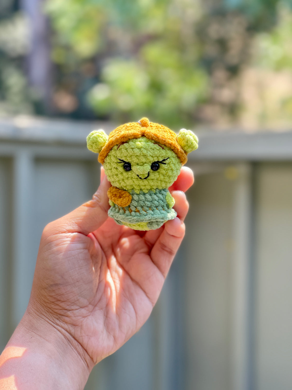 Chibi Shrek Crochet Keychain