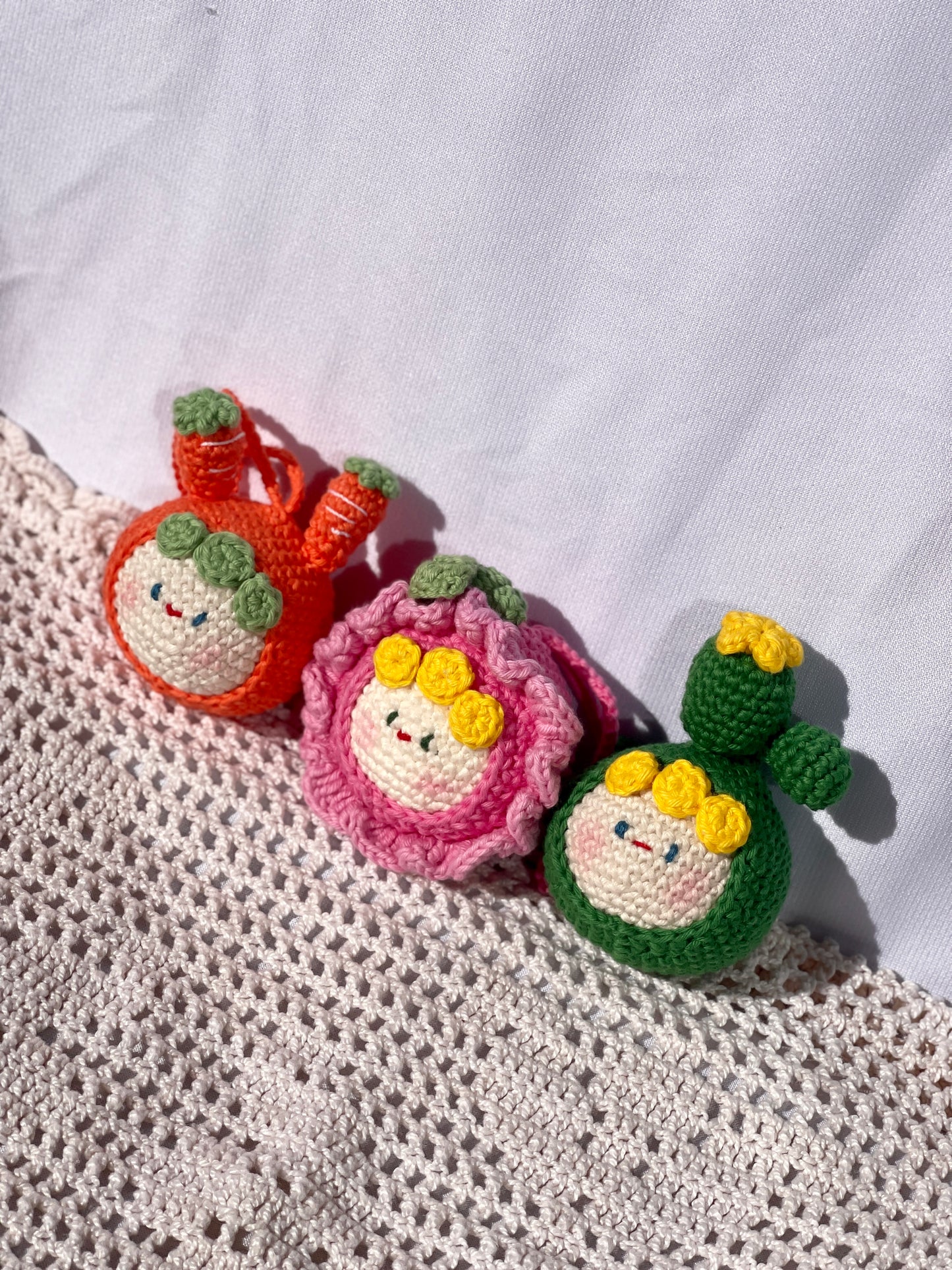 Cute face Character Crochet Keychain