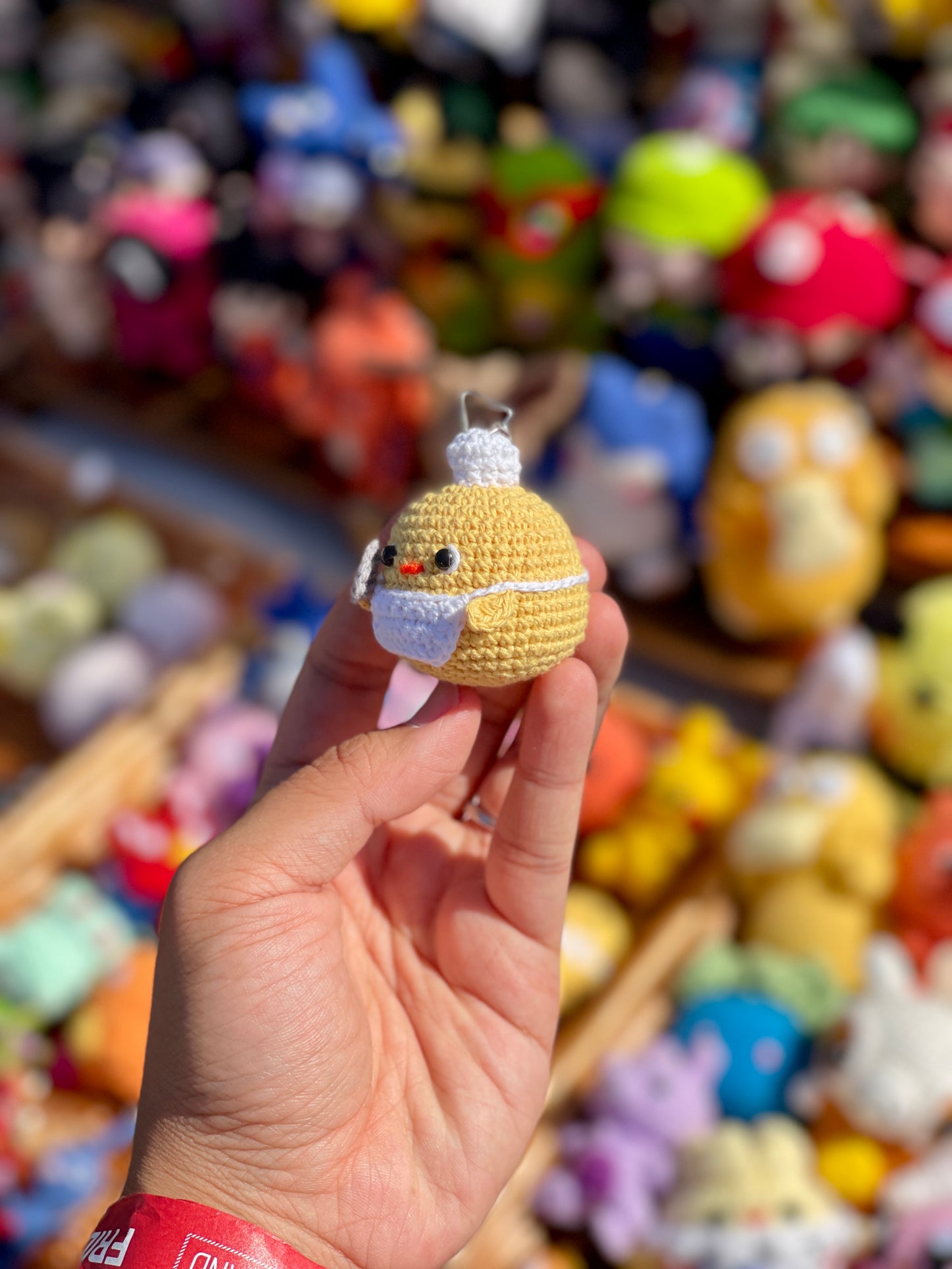 Chick Chef Crochet Keychain