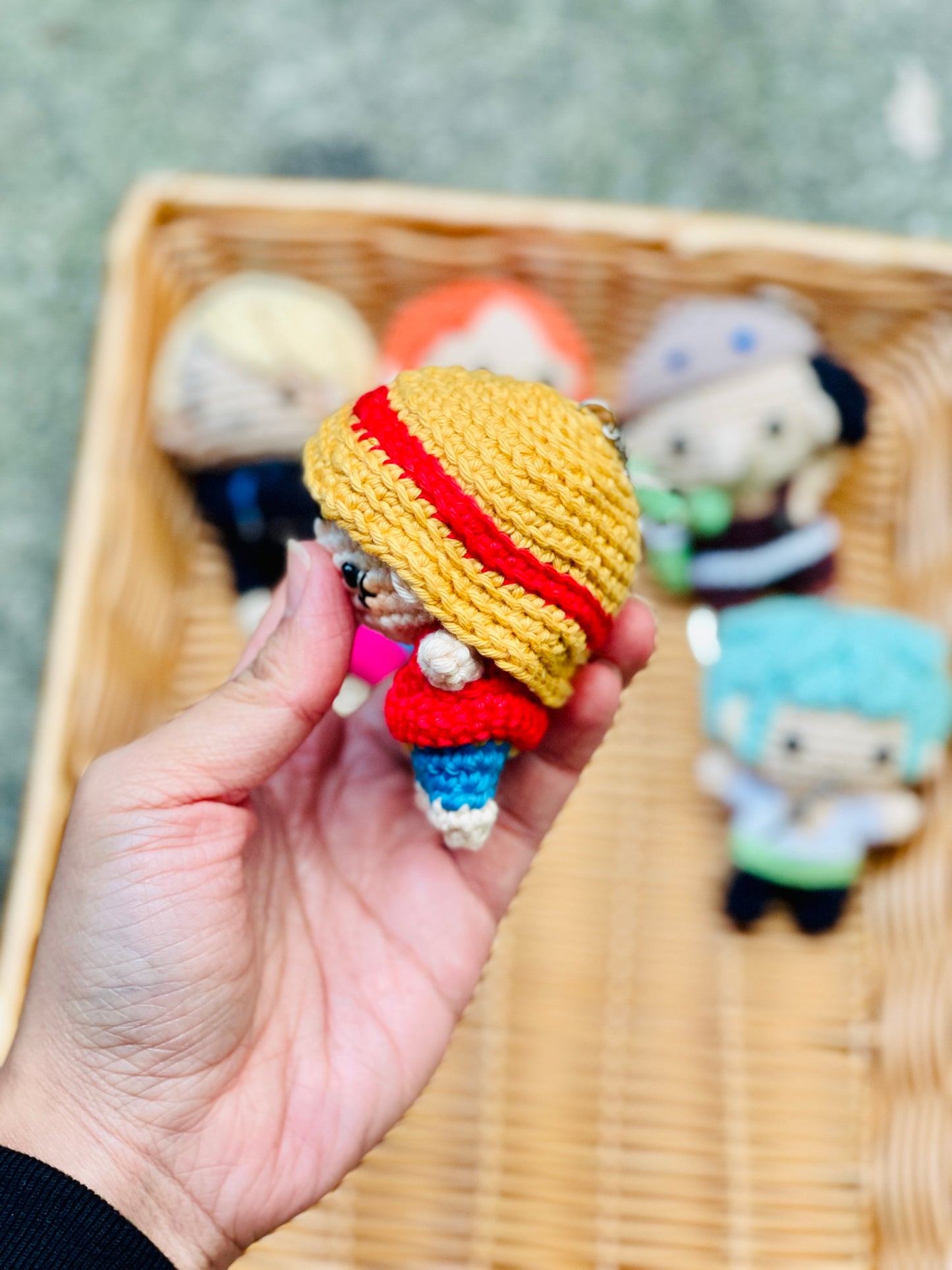 Small One Piece Collection Crochet Keychain