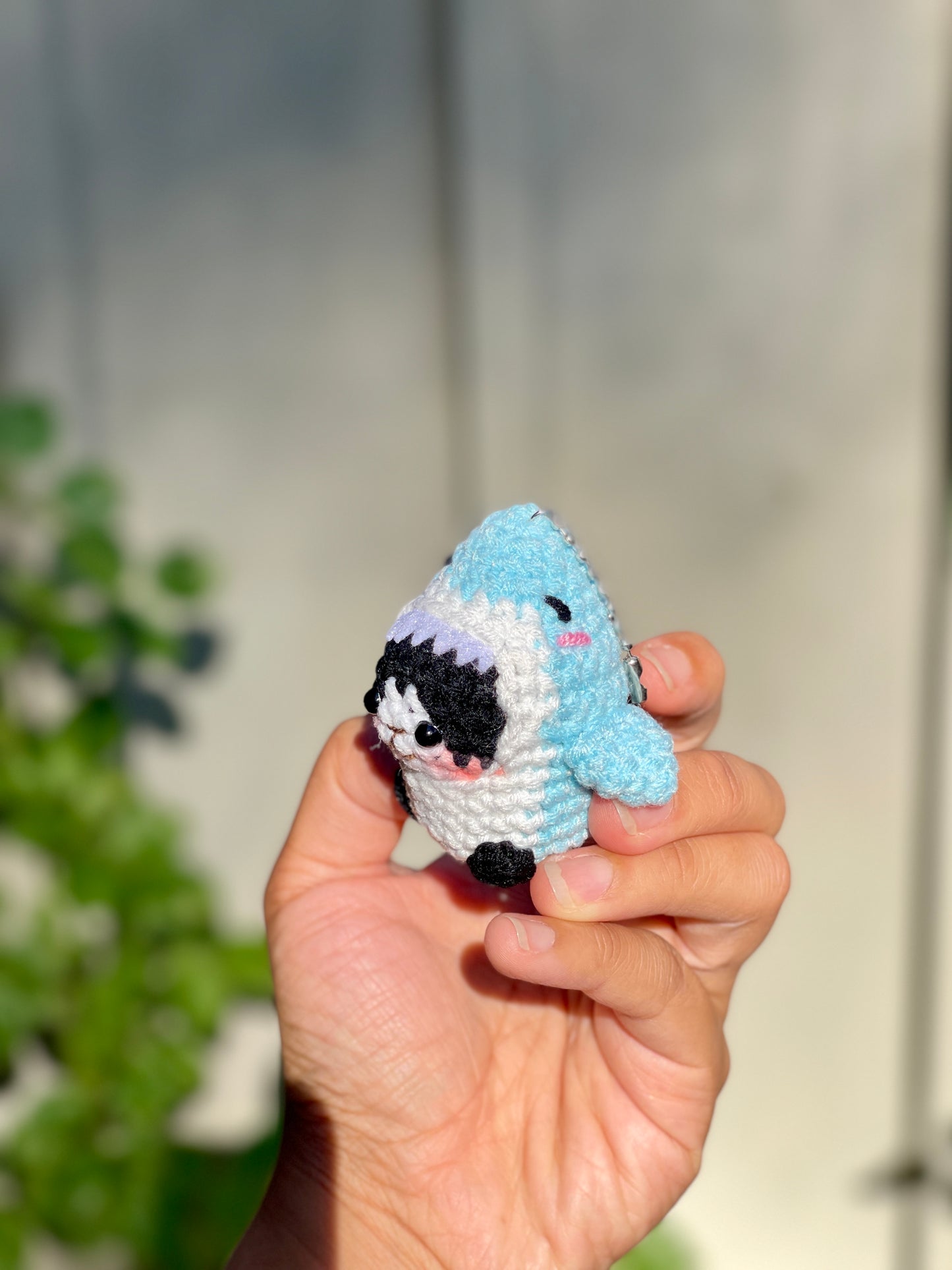 Cat Shark Crochet Keychain