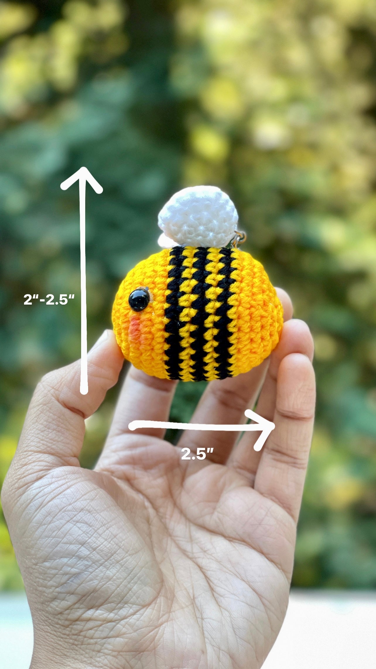 Be Whoever You Want to BEE Crochet Keychain