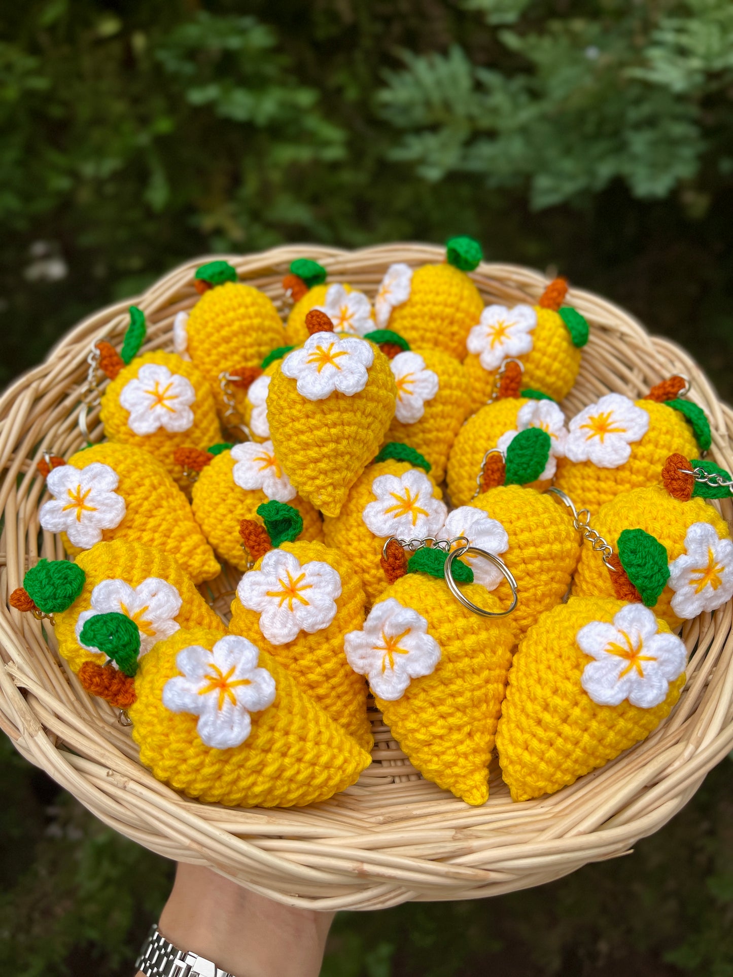 Mango Crochet Keychain