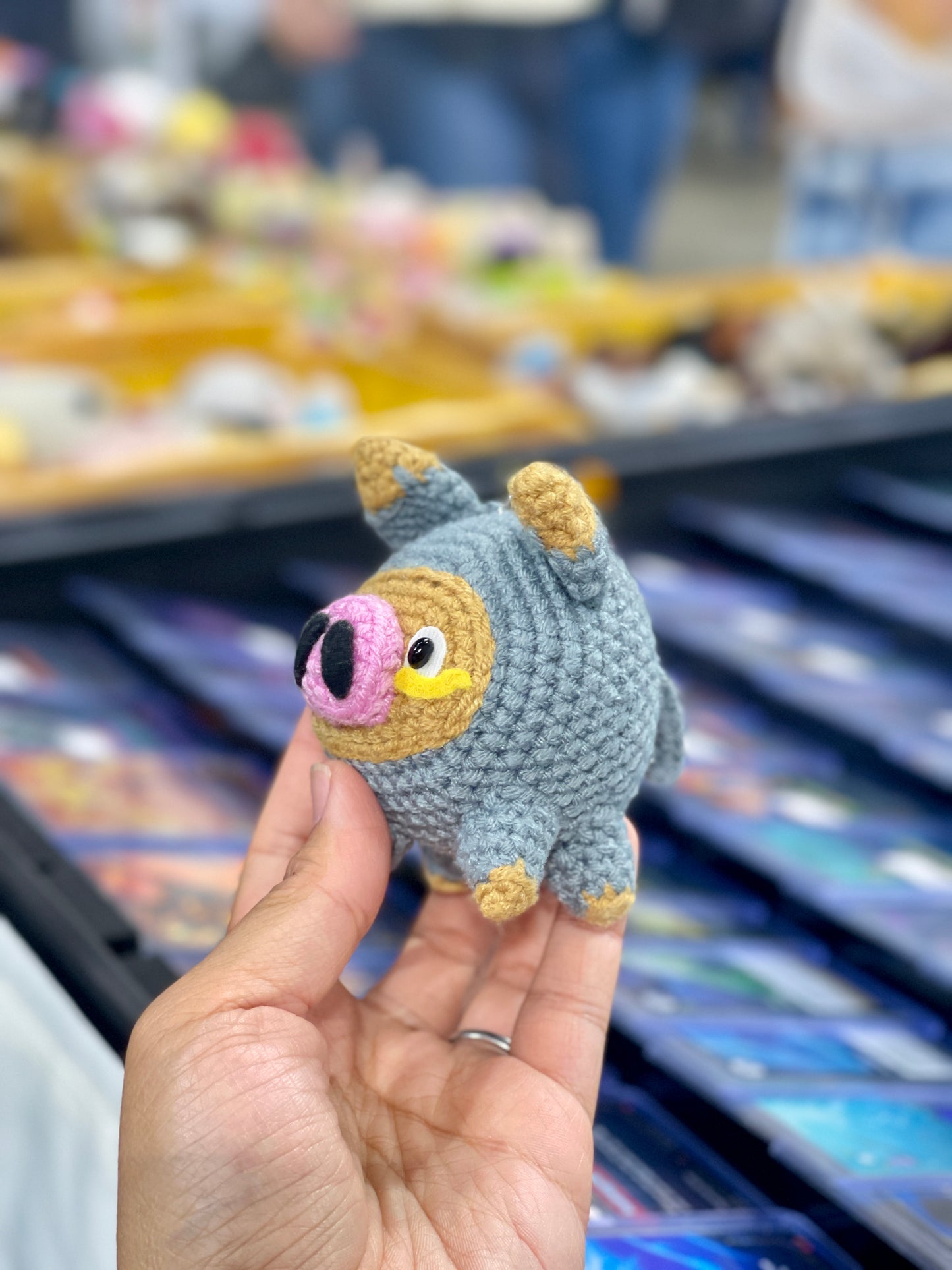 Lechonk Pokemon Crochet Keychain