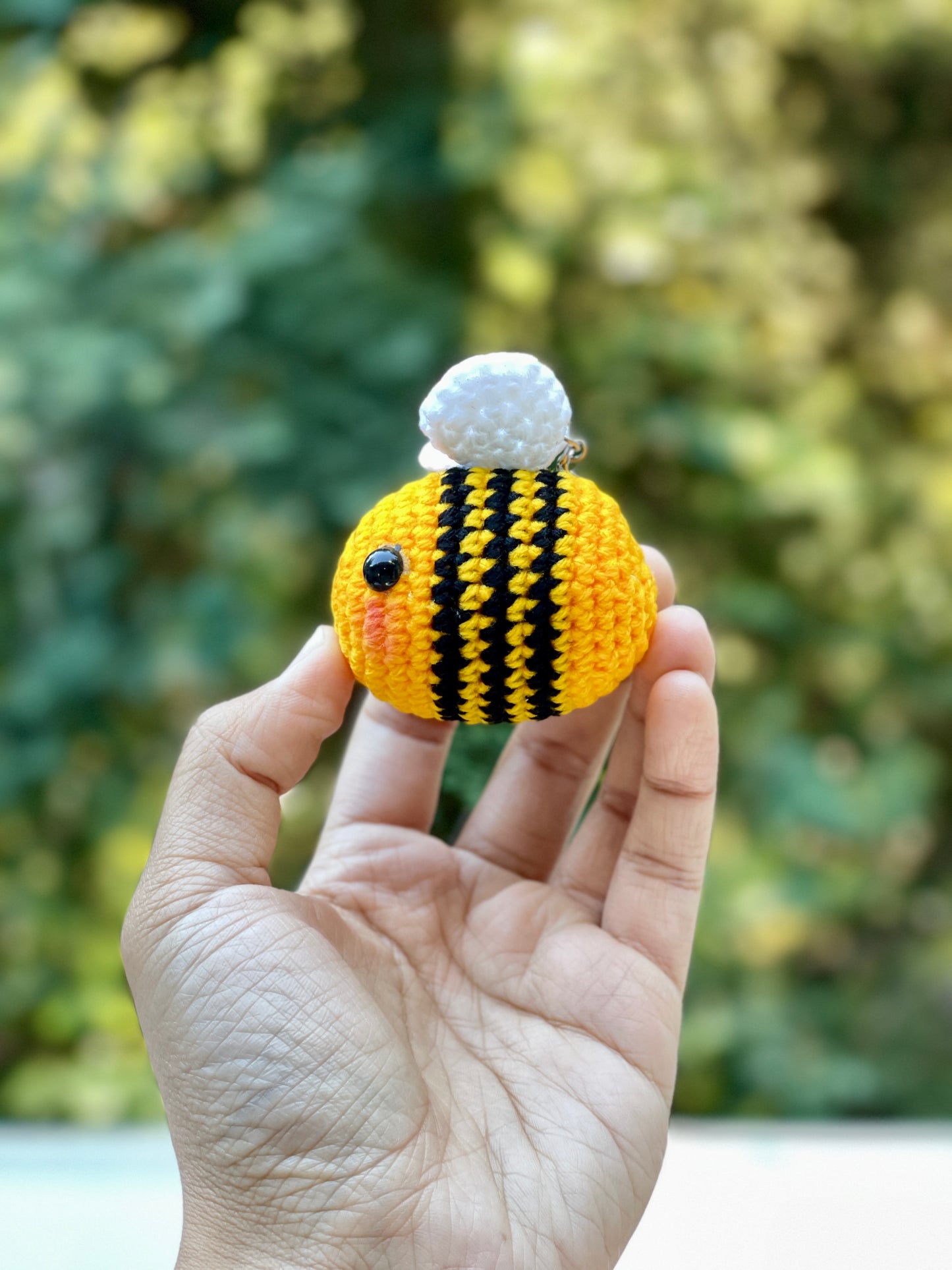 Be Whoever You Want to BEE Crochet Keychain