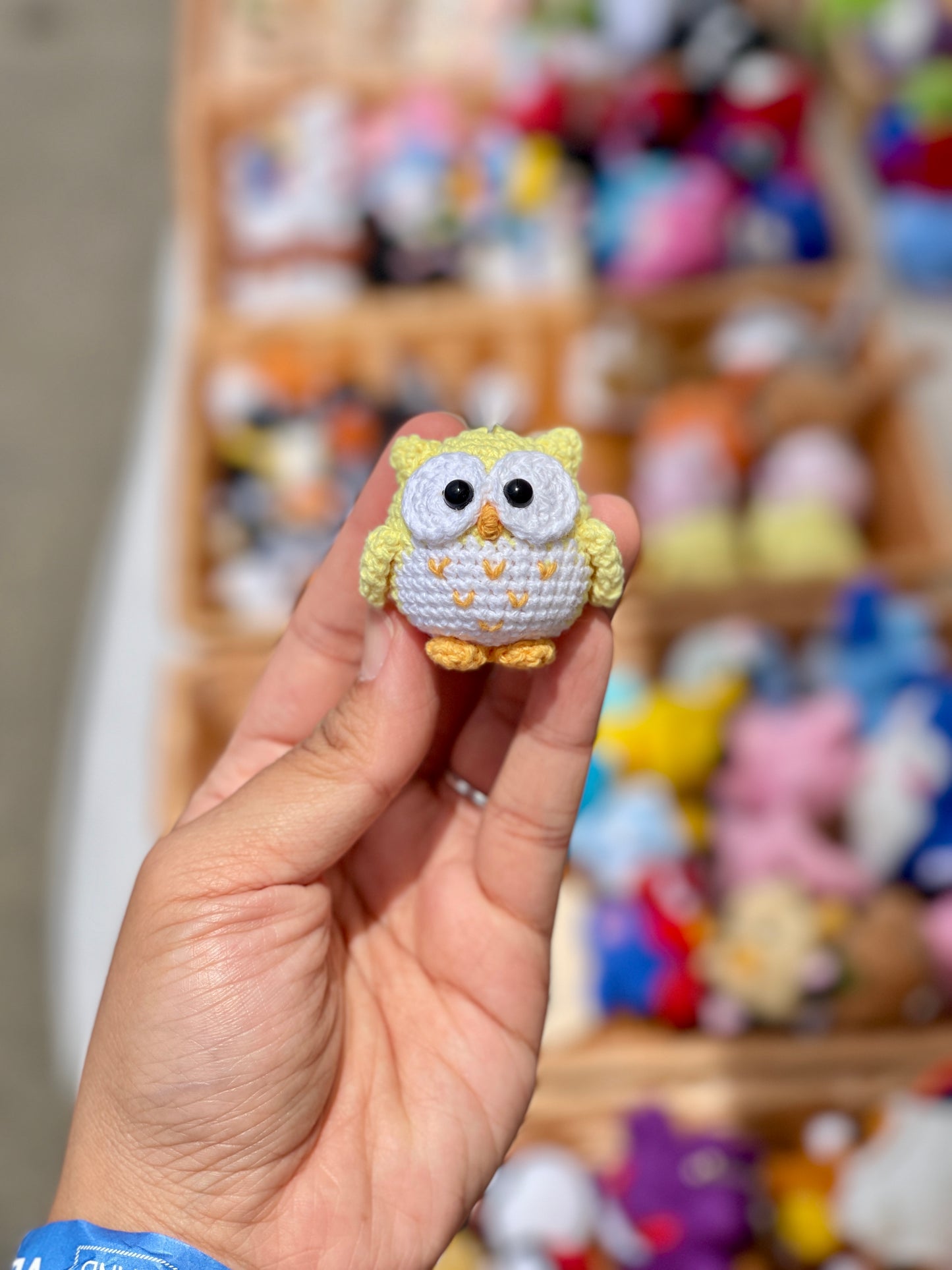 Baby Owl Crochet Keychain