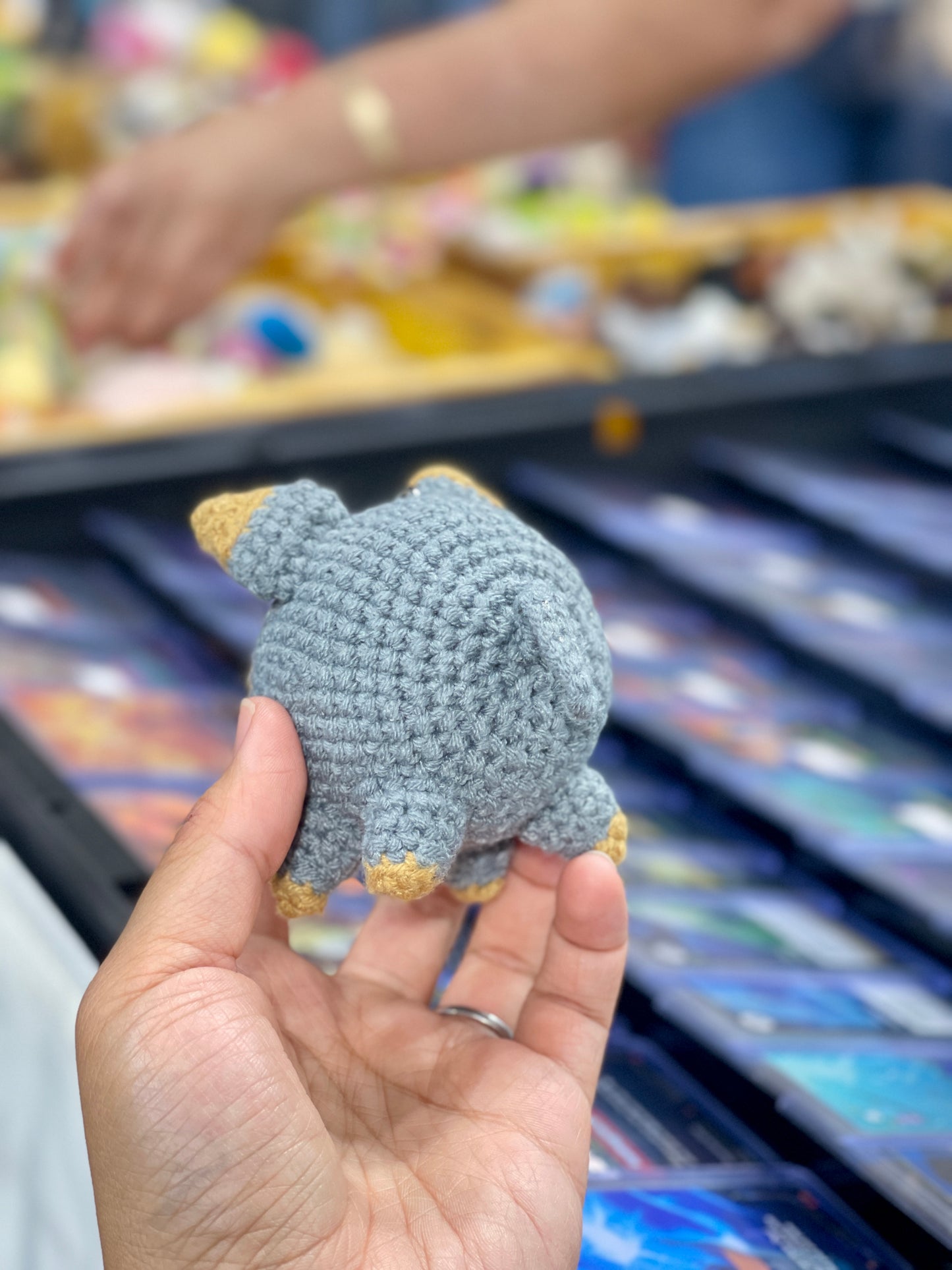 Lechonk Pokemon Crochet Keychain