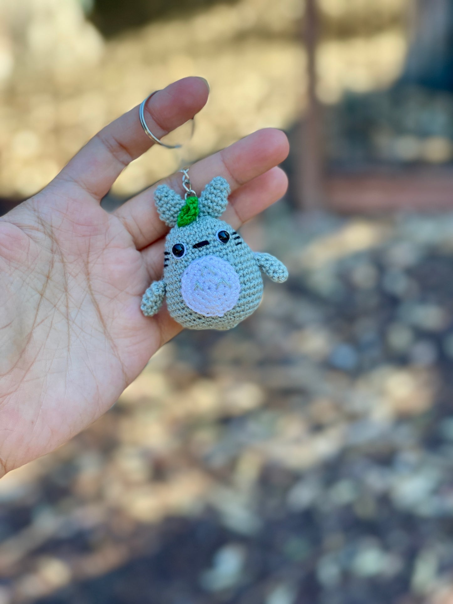 Small Totoro Crochet Keychain