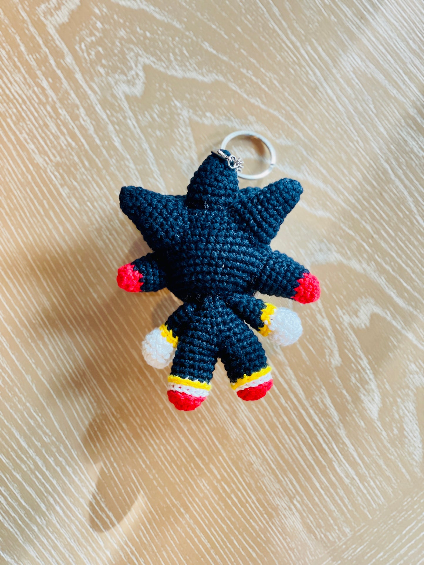 Shadow the Hedgehog Crochet Keychain