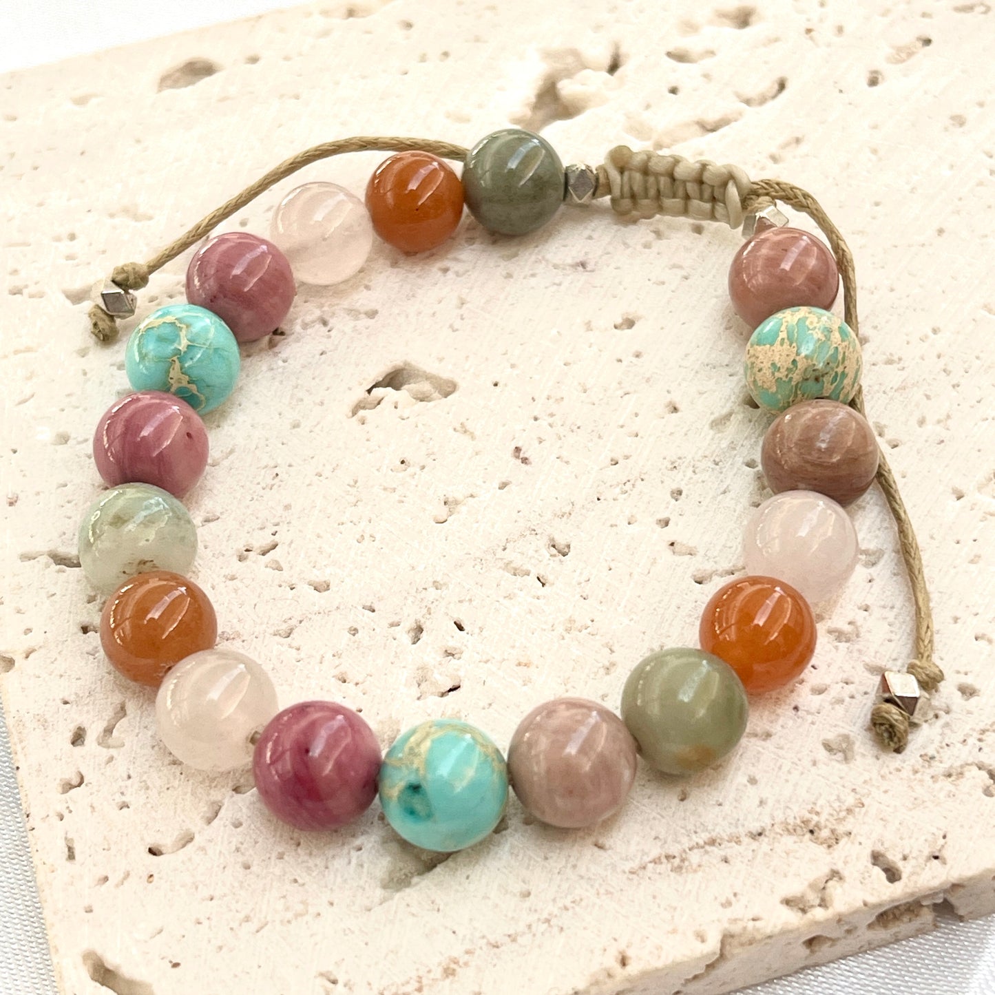 Mixed 8 mm Crystal Stone Bracelet