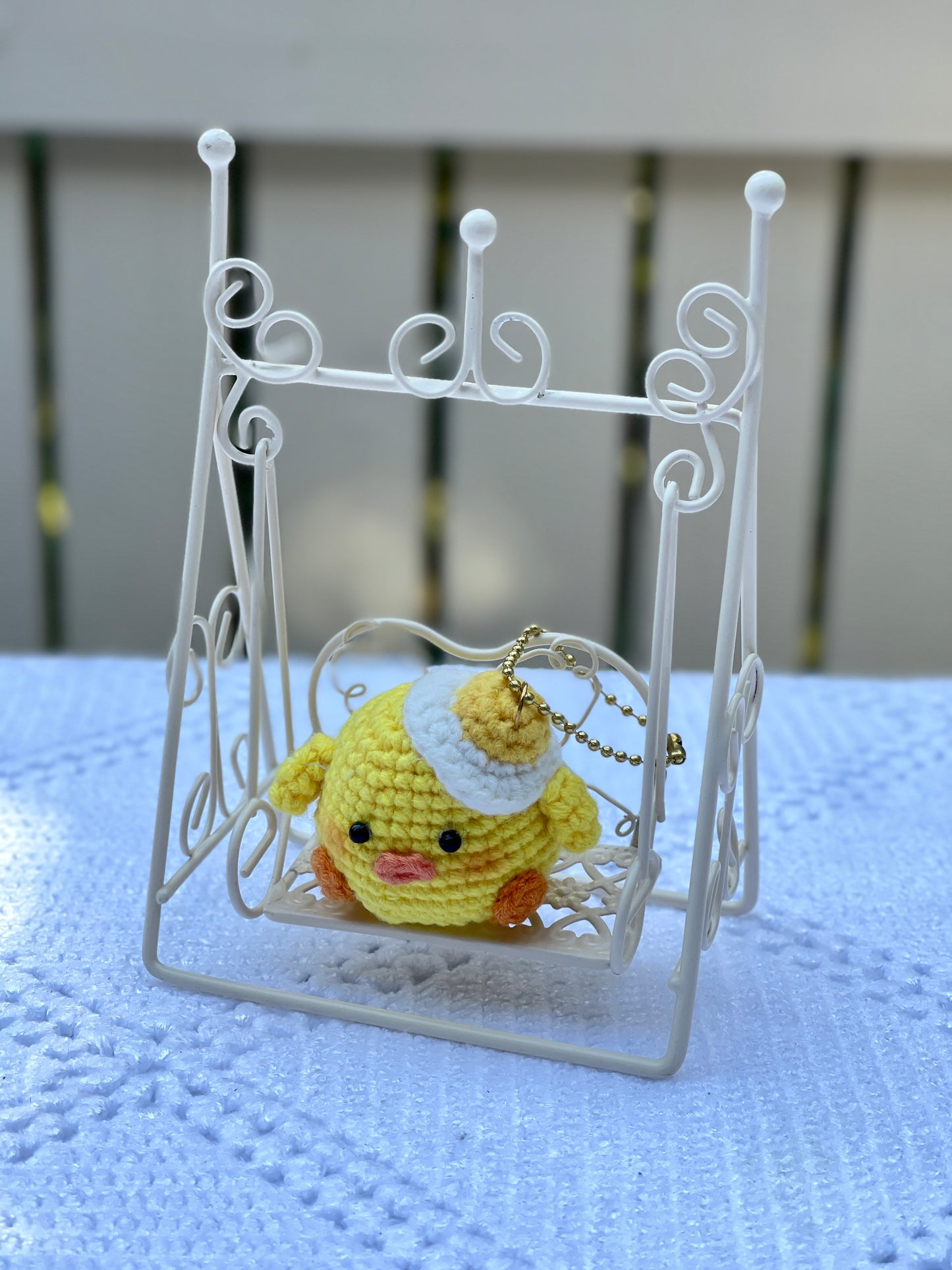 Tiny Chick Crochet Doll Keychain