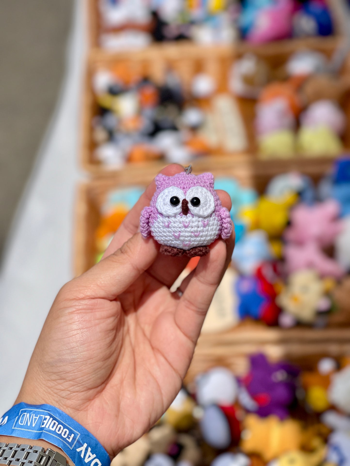 Baby Owl Crochet Keychain